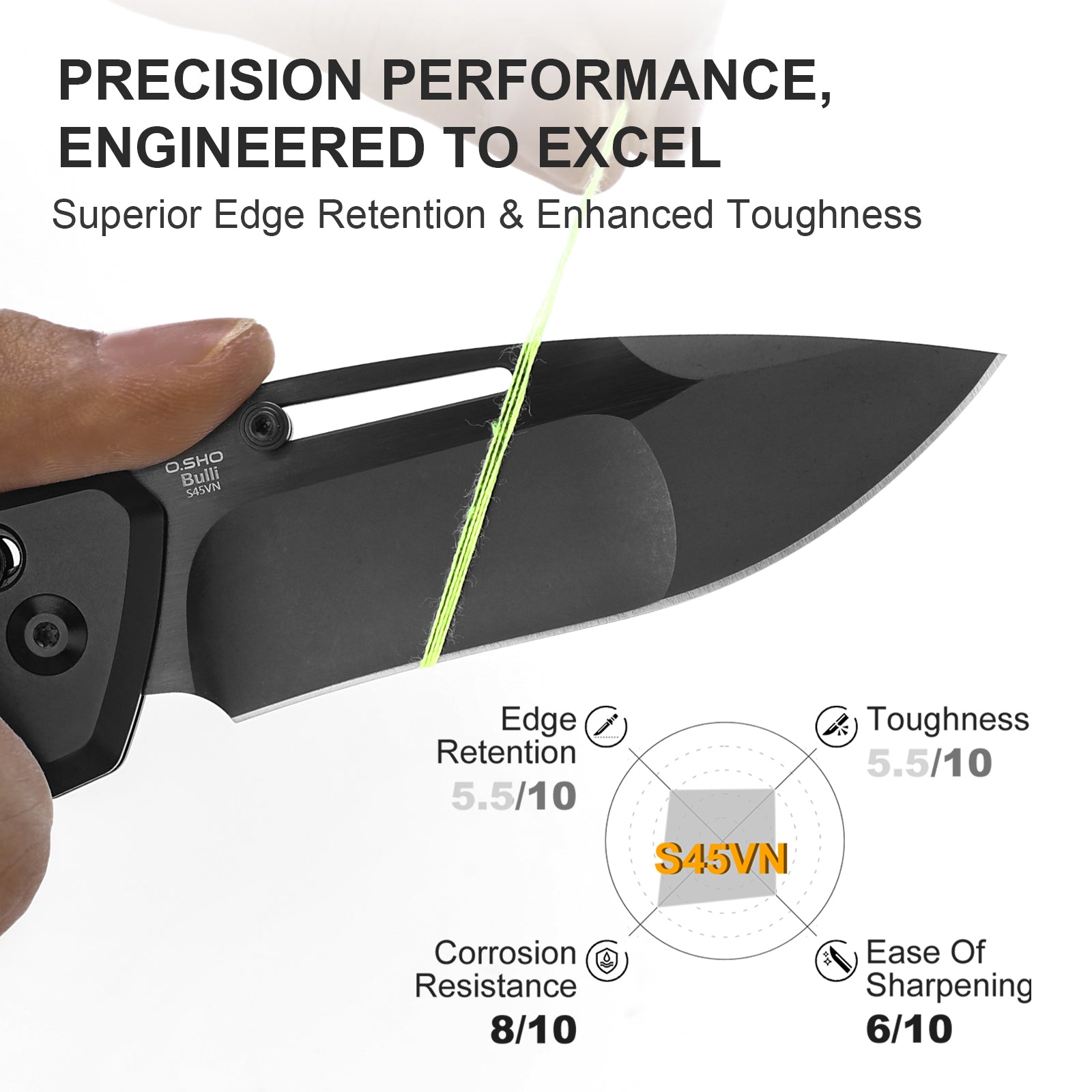 Bulli | S45VN | Titanium & Fat Carbon | KizerB™ 3695A3