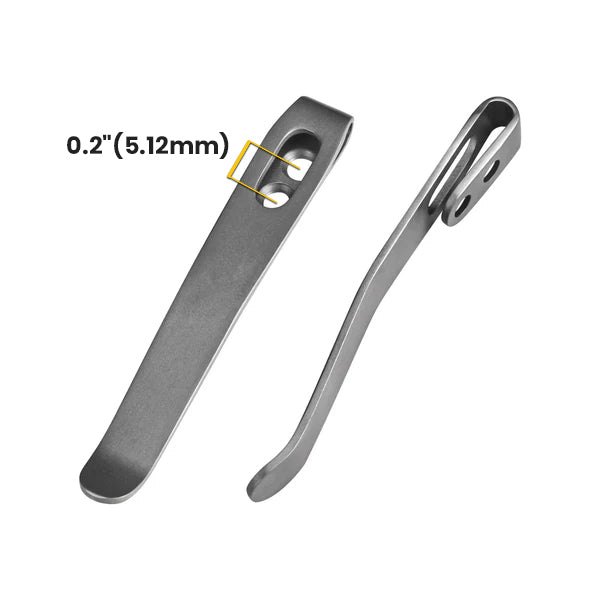 Kizer Sand Blasting Pocket Clip Black Color with Screws for EDC Knife KS701