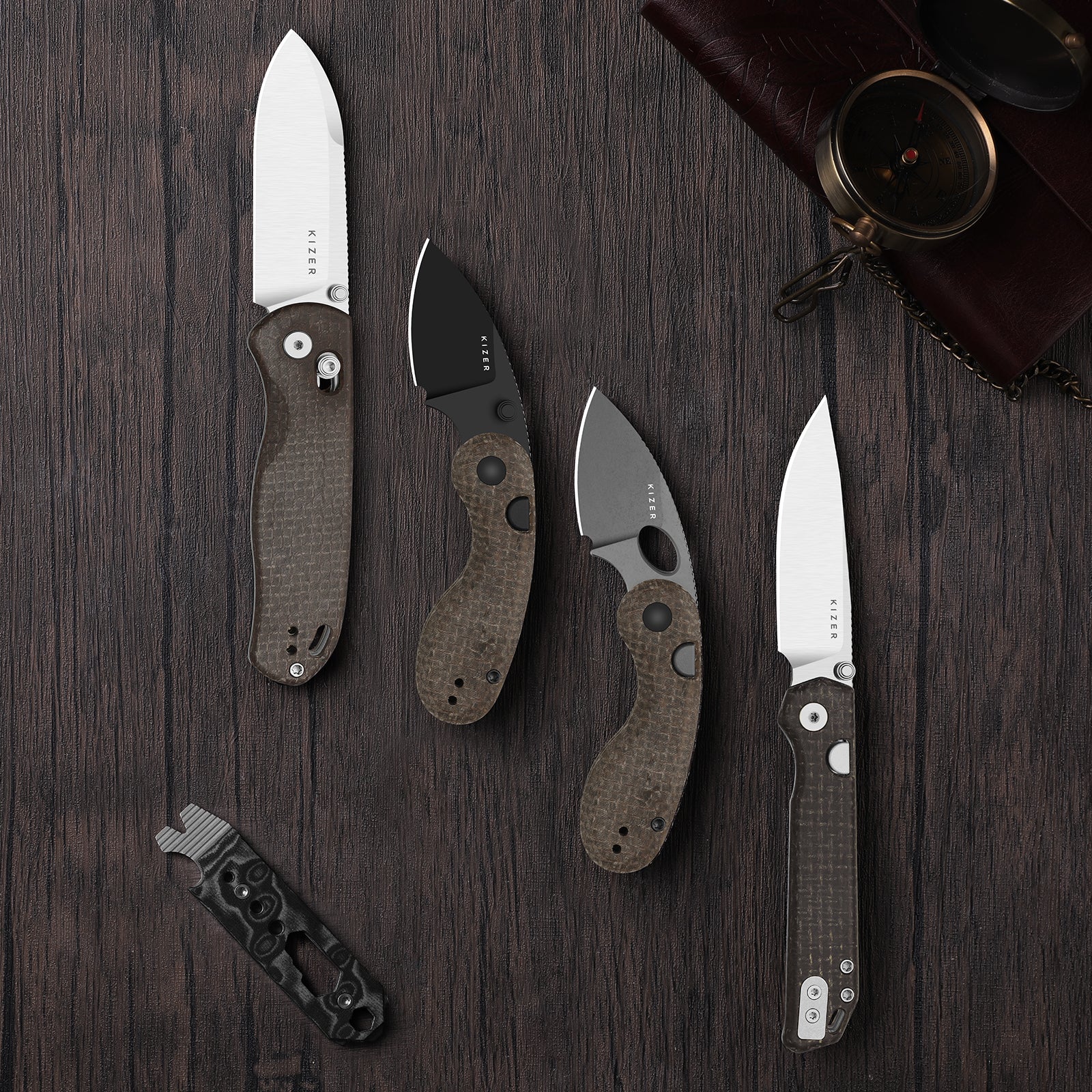 Begleiter 2.9 | GID Canvas Micarta Handle | Kizer Button Liner Lock™ | BD1N | KizerV™ 3458.2BDA4