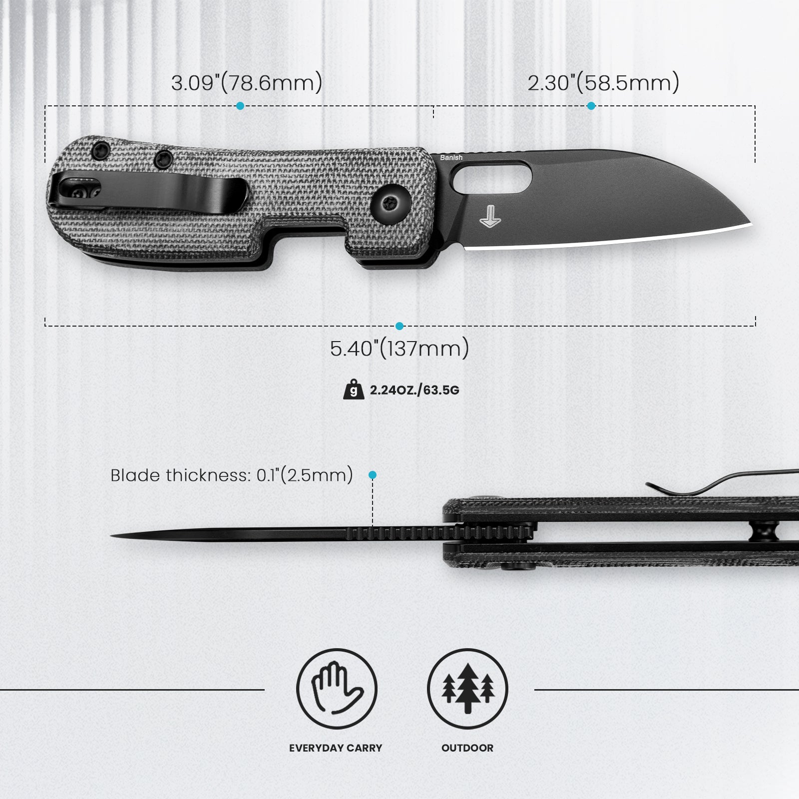 Banish | 154CM | Micarta | V2676C1