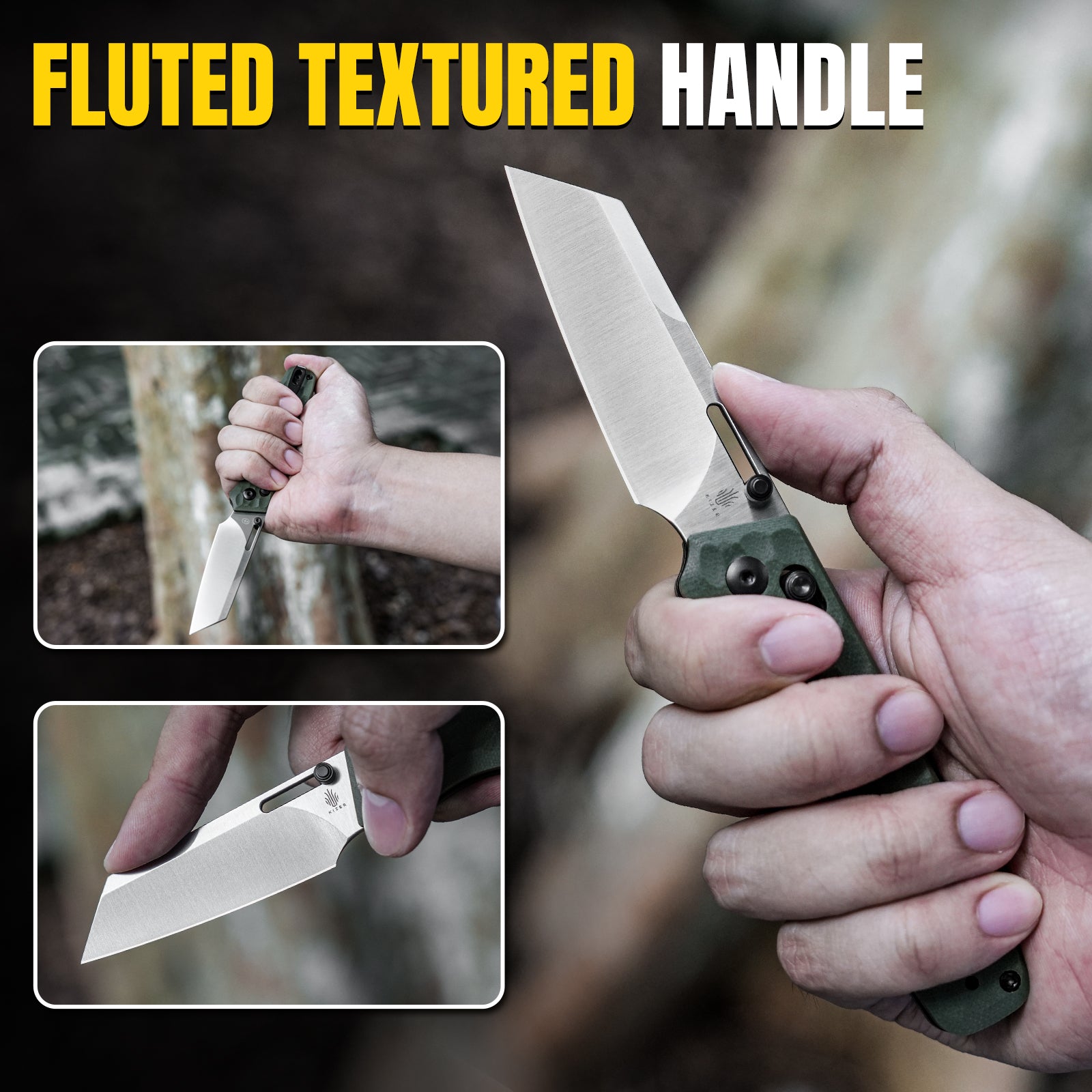 Task | 154CM | Green G10 - 3.04 " Satin | V3641C3