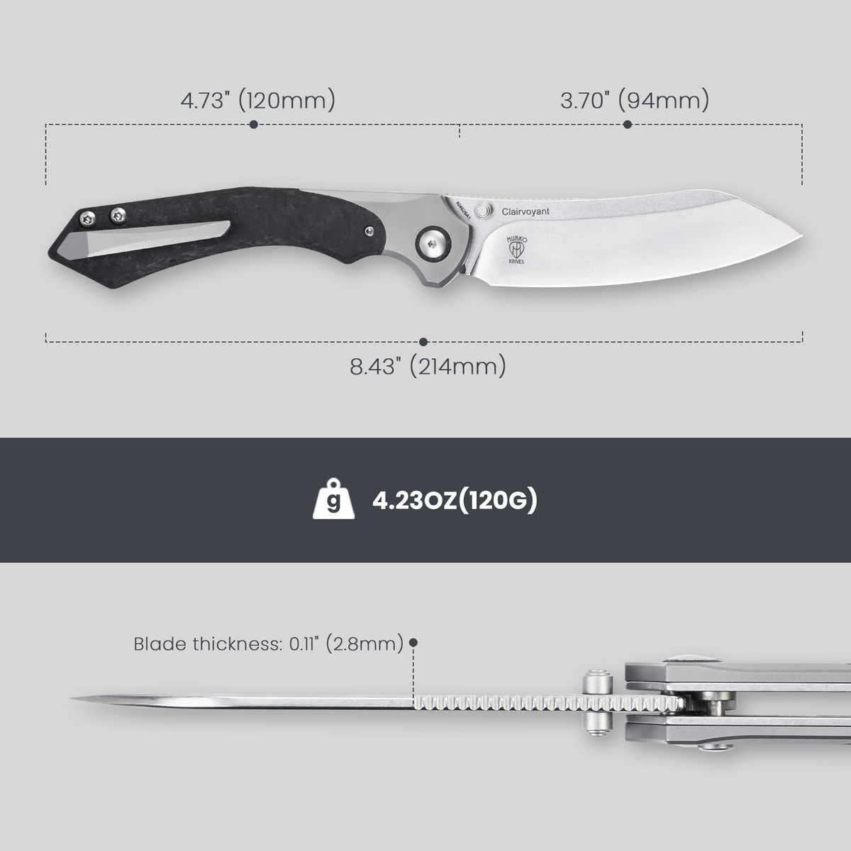 Clairvoyant | S35VN | Titanium+Carbon Fiber | Ki4626A1