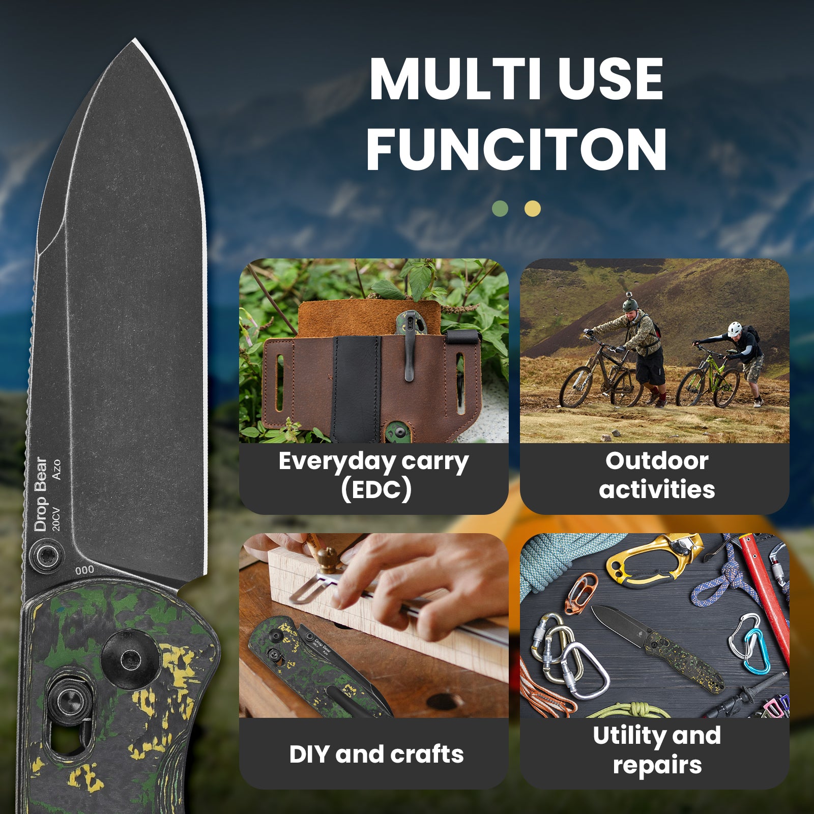 Drop Bear® | Kizer Clutch Lock™ | 20CV | Fatcarbon | KizerB™ 3619A1