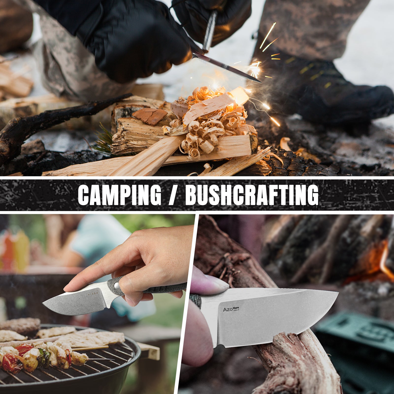 Hare | Nitro V | Micarta + G10 | 1077A2