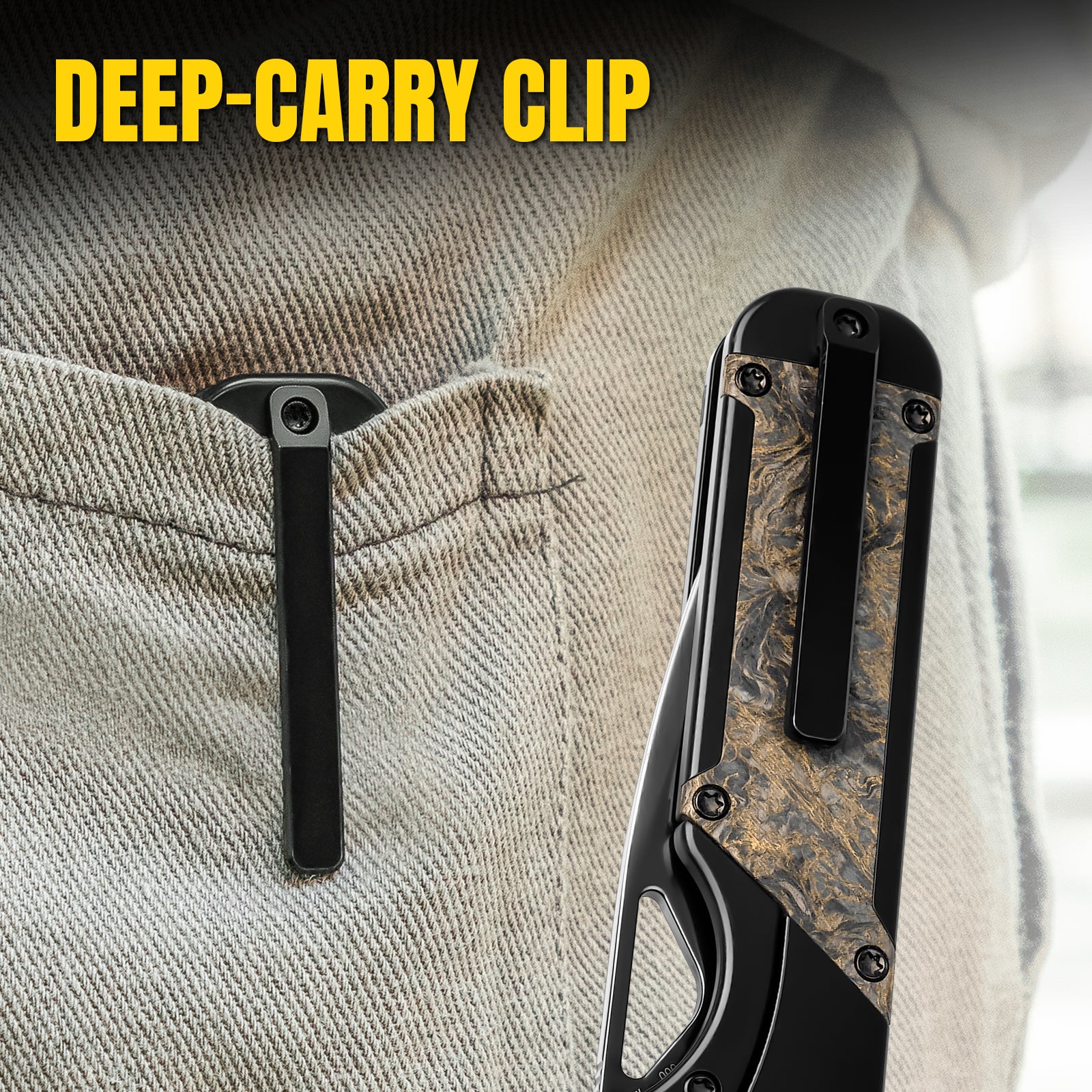 Militaw® | S45VN | Polished DLC | Titanium & Fatcarbon | KizerB™ 3634A3