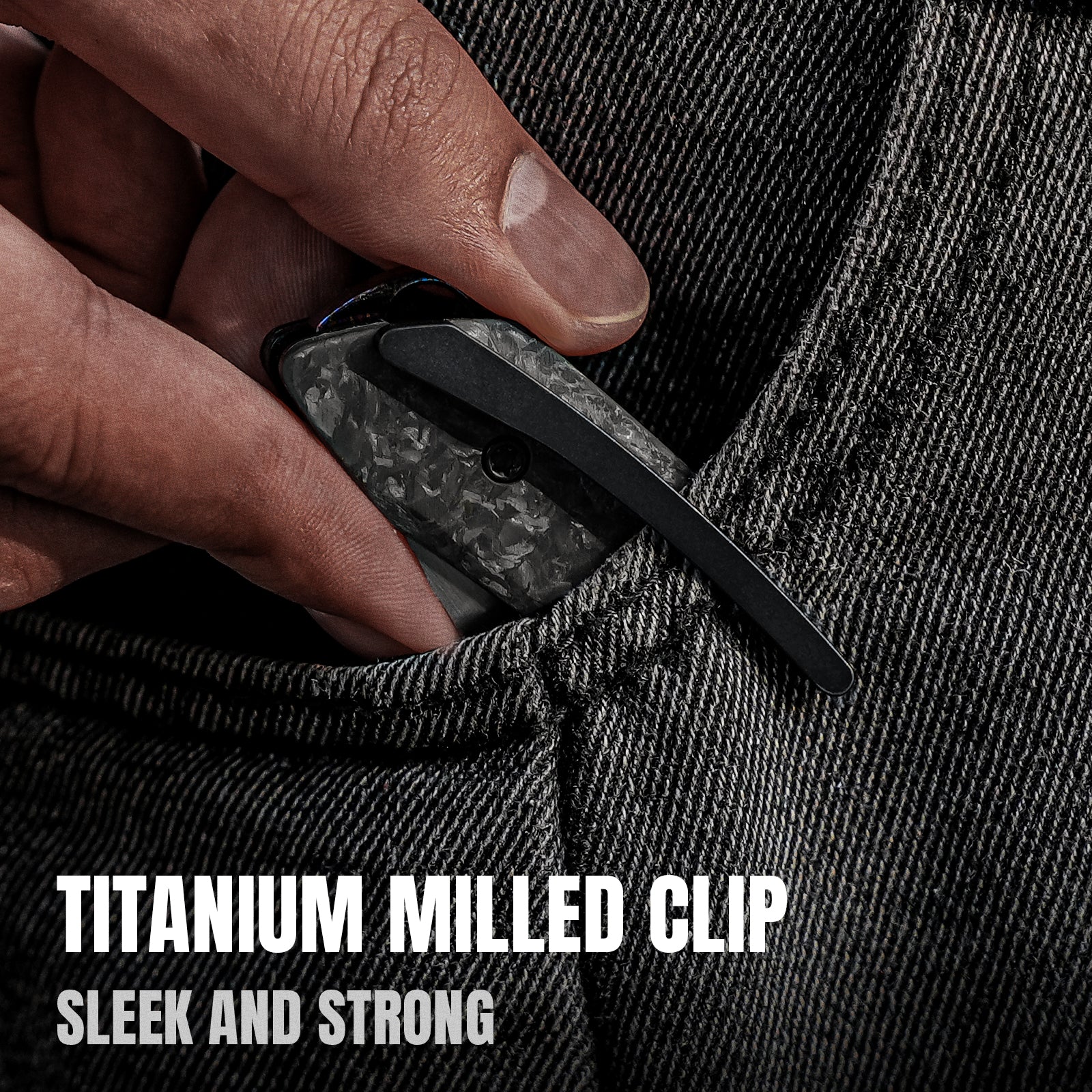 Mini MoMo | M390 | Timascus+Marble Carbon Fiber | KizerB™ 3663A4