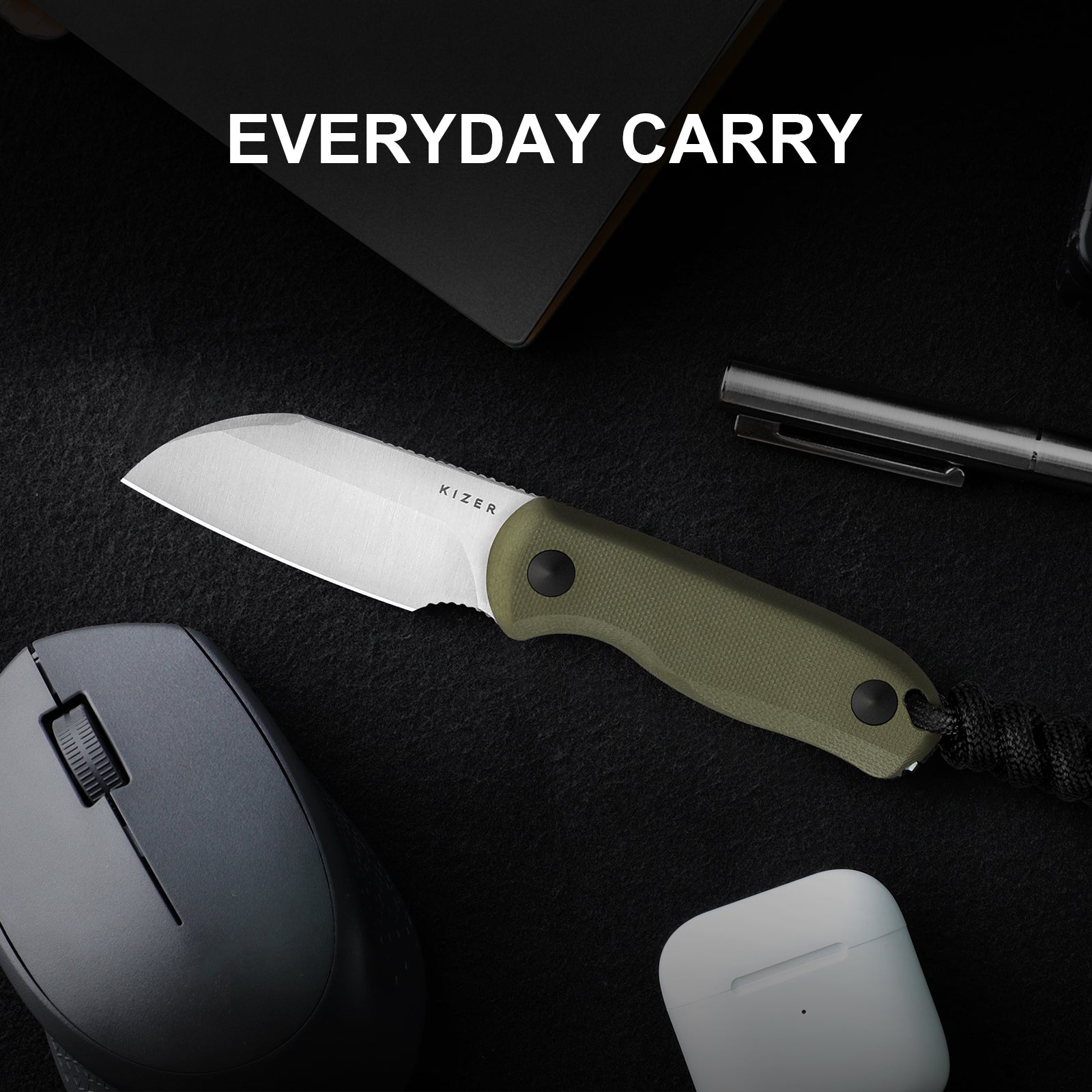 Drop Bear® Fix | AEB-L | Olive Green G10 | KizerV™ 1093A1