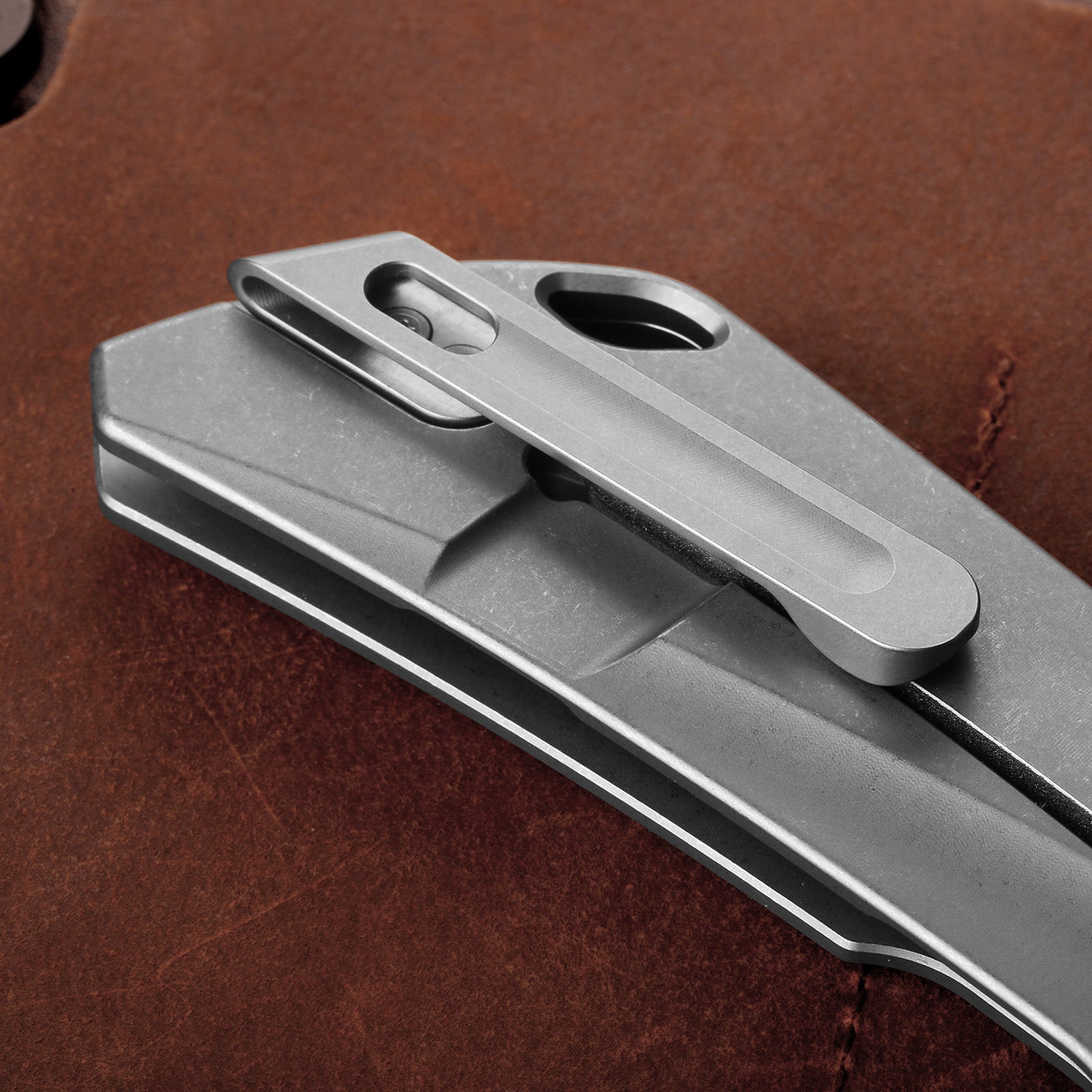 Takahe | Titanium Handle | Gold Pivot Collar | Stonewashed | KizerB™ 3701A1