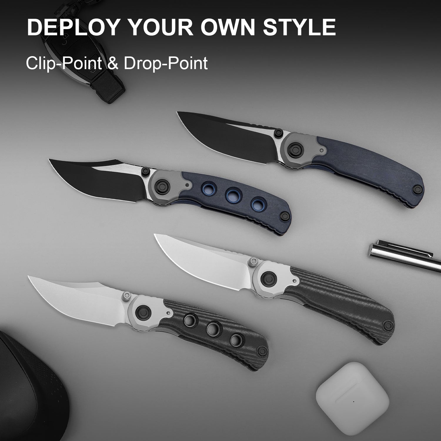 PIONEER | S35VN | Blue Canyon & Titanium | ZX-FK03A5 | KIZERX®