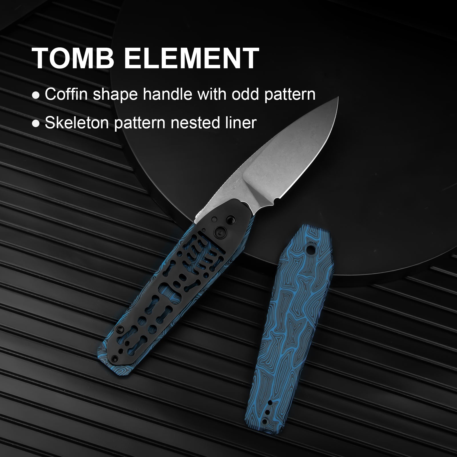 Tomb | Nitro-V | Damascus G10(BL & BK) | V3692A3