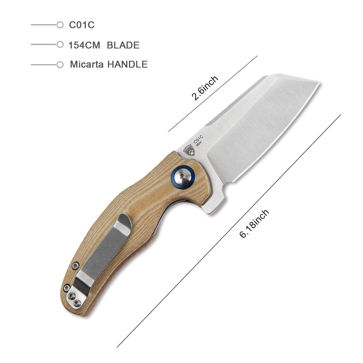 Mini C01C | 154CM | Micarta | V3488ED