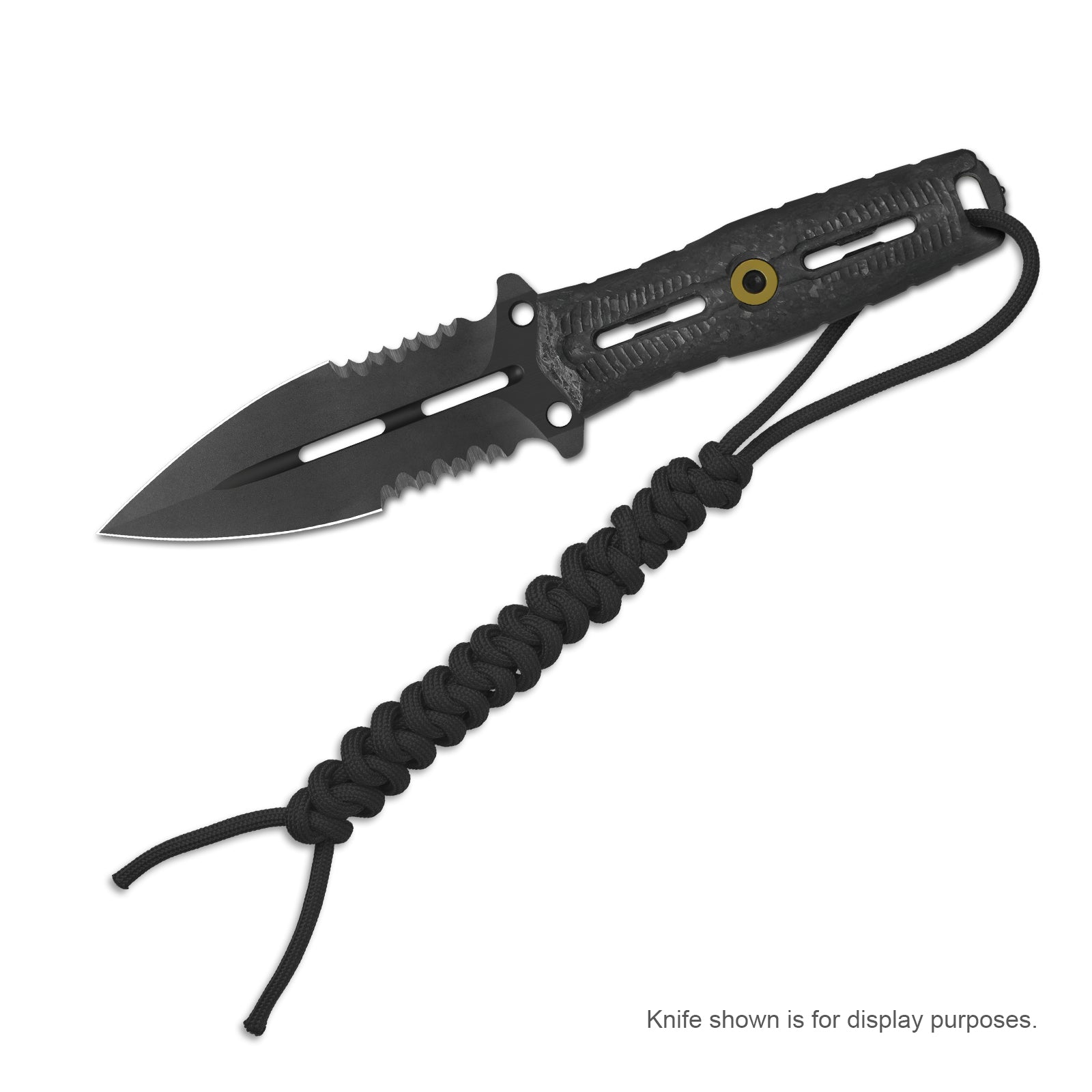 Kizer Paracord | EDC Tool Lanyard | Durable Black Braided Paracord | 80CM