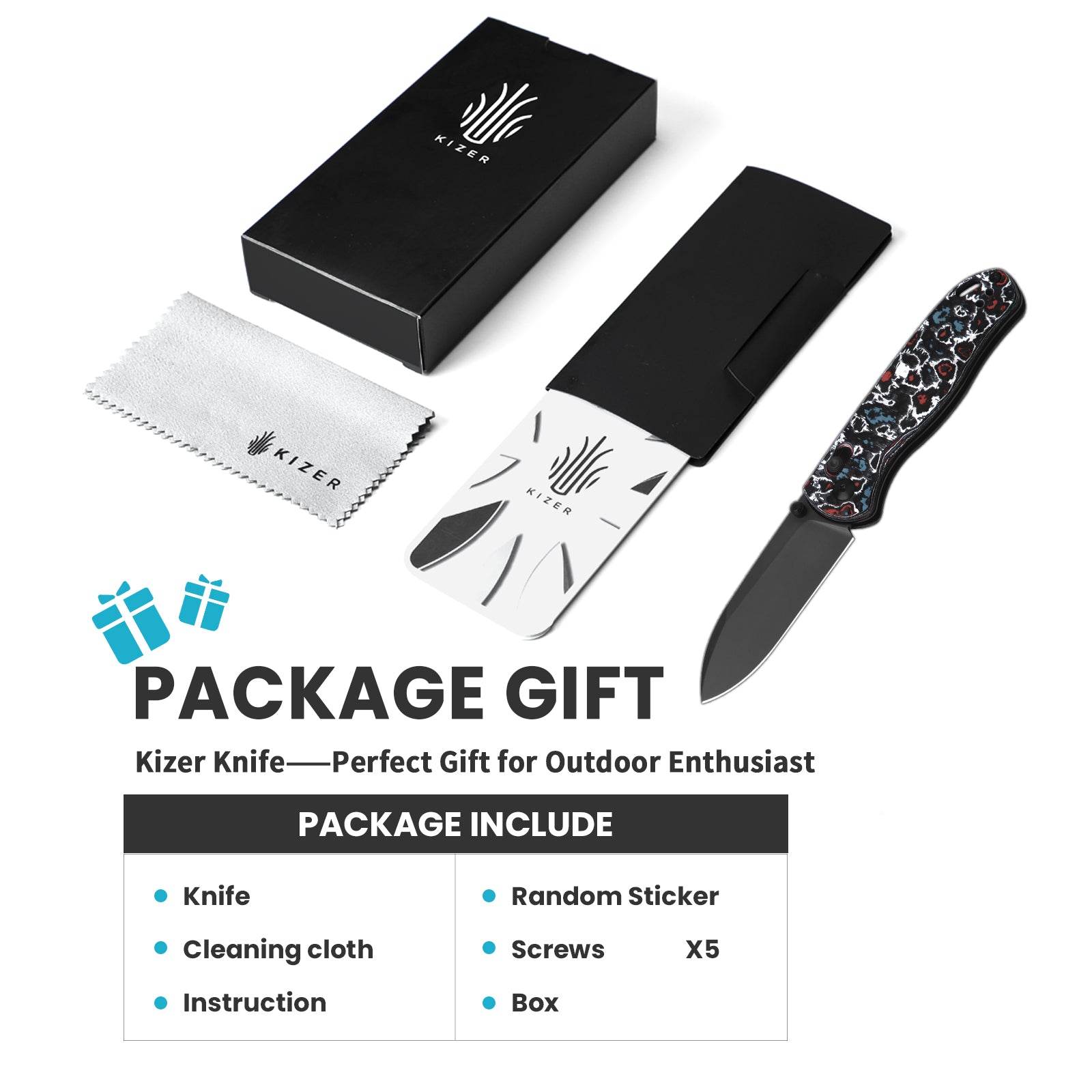 Drop Bear® | Kizer Clutch Lock™ | S45VN | Fatcarbon | KizerB™3619A5