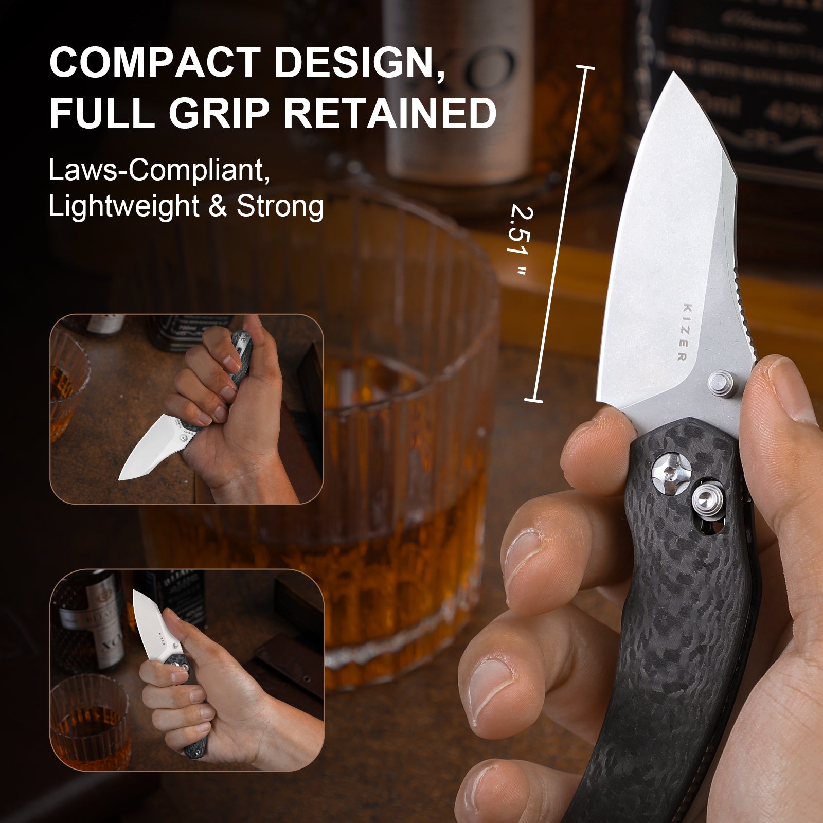 Mini Bulldog | S45VN | Carbon Fiber | Ki3672SA3