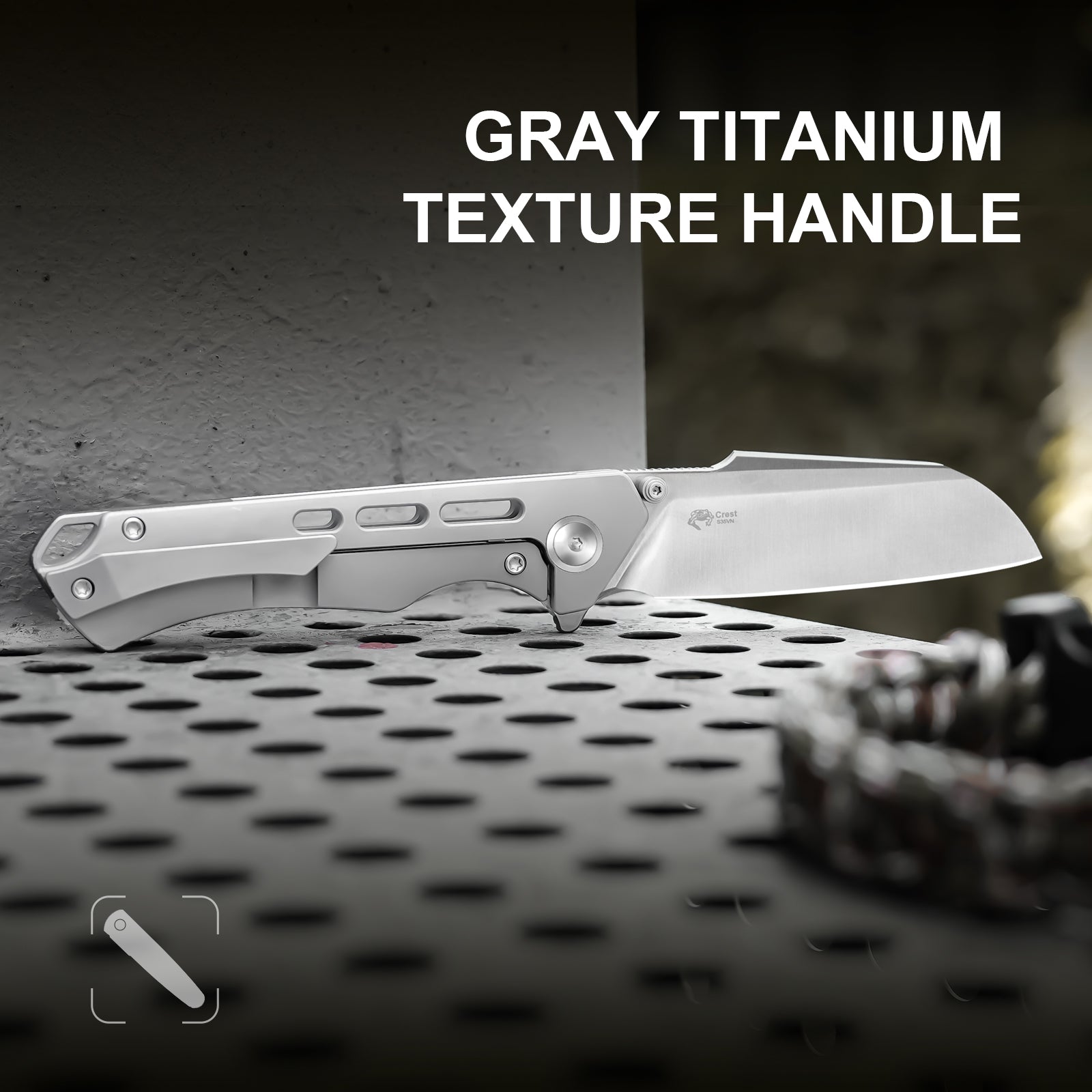Crest | S35VN | Titanium | KizerB™ 3714A1