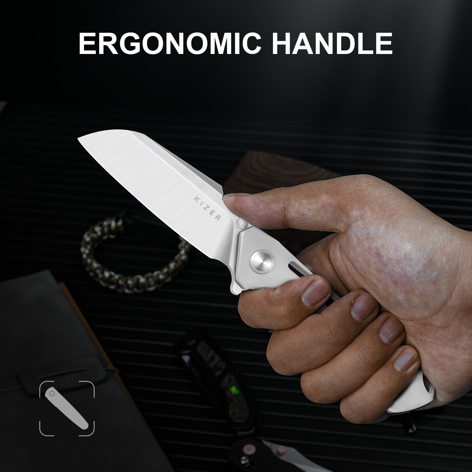 Crest | S35VN | Titanium | KizerB™ 3714A1