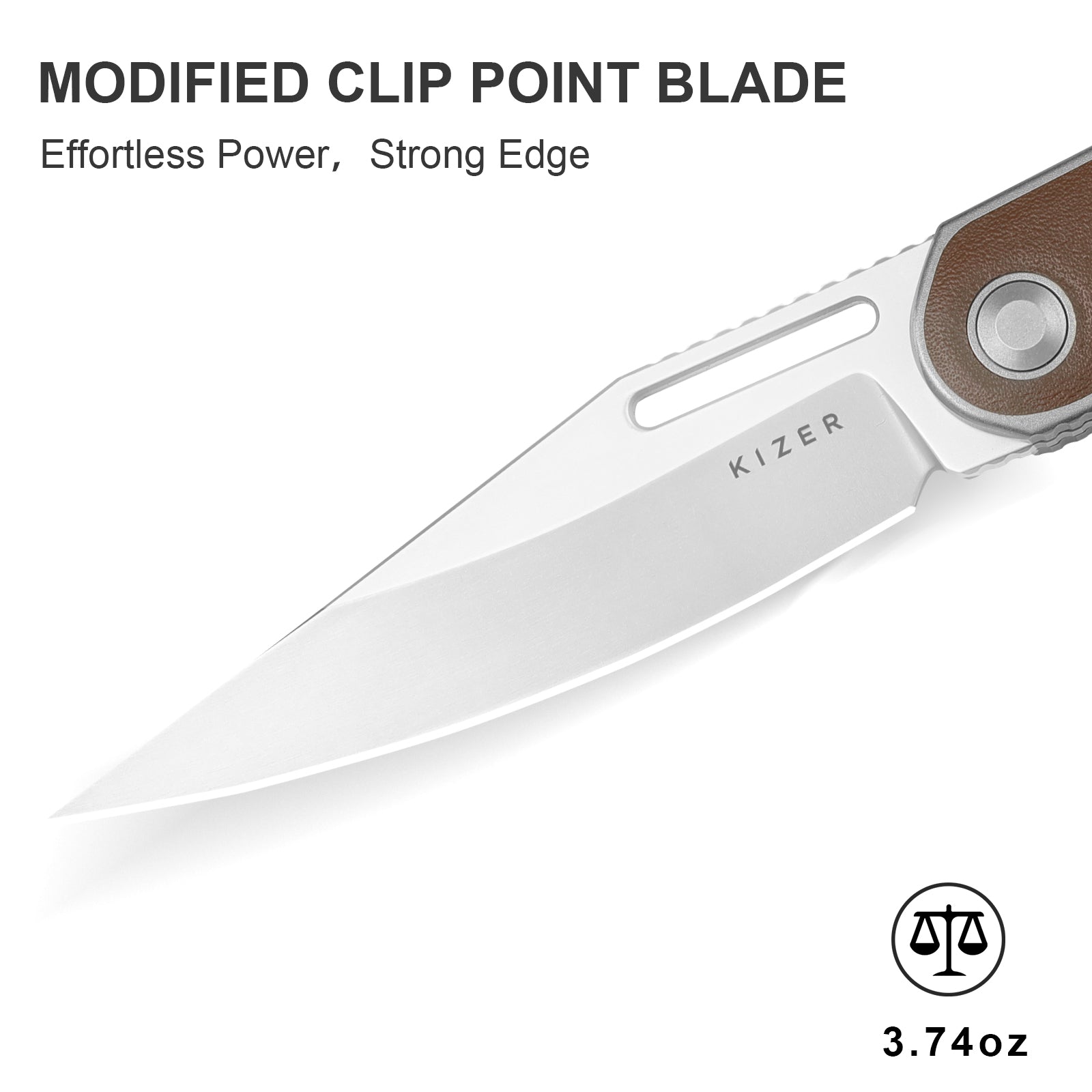 Raze | S45VN | Titanium & Leather | Ki3720A2