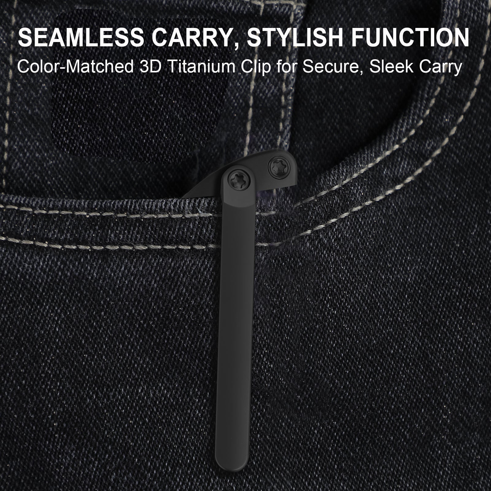 Quoll | S45VN | Titanium & Titanium Damascus | Brushed | Matte DLC-Ultra | KizerB™ 3733A3