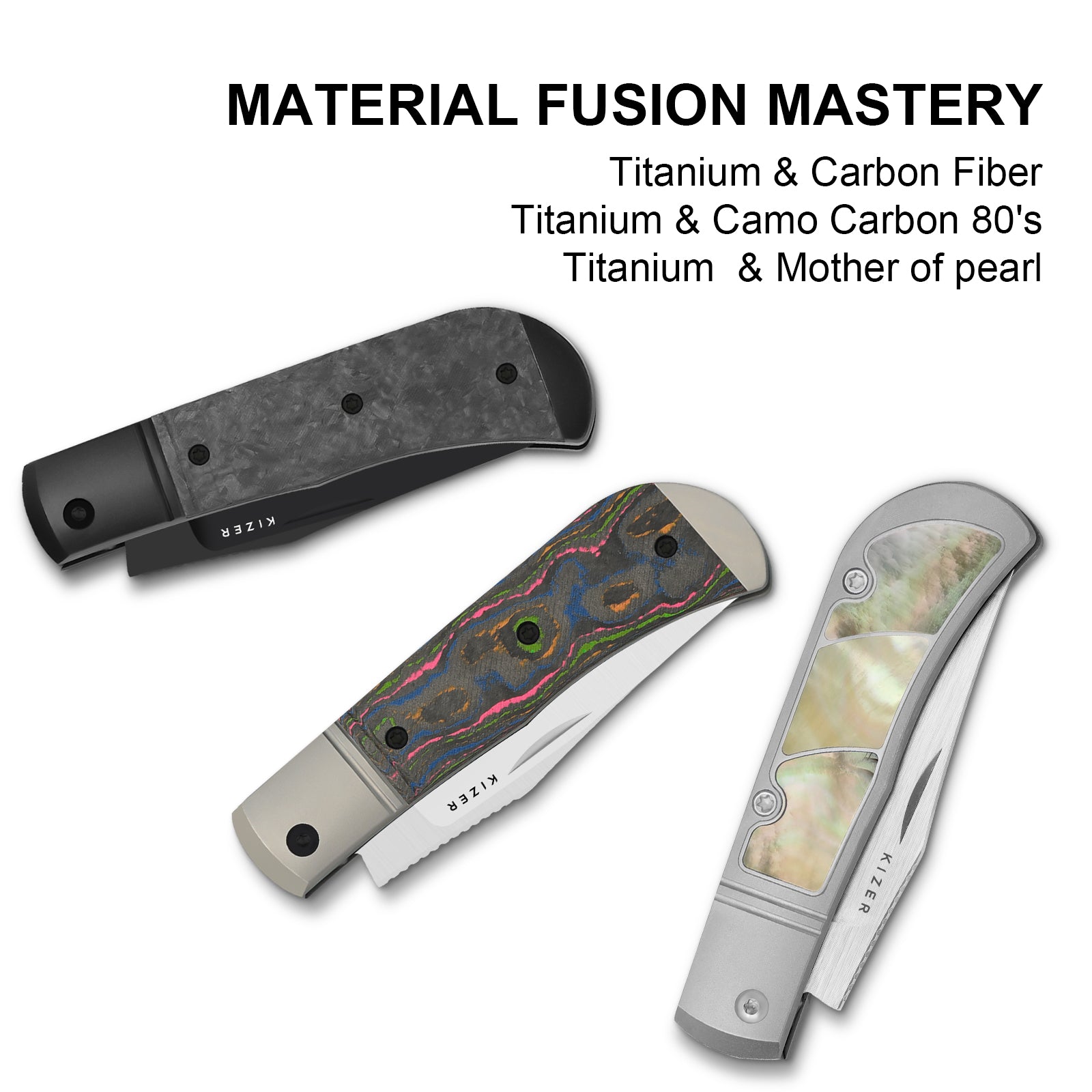 Trestle | S45VN | Titanium & Carbon Fiber | KizerB™ 3761A1