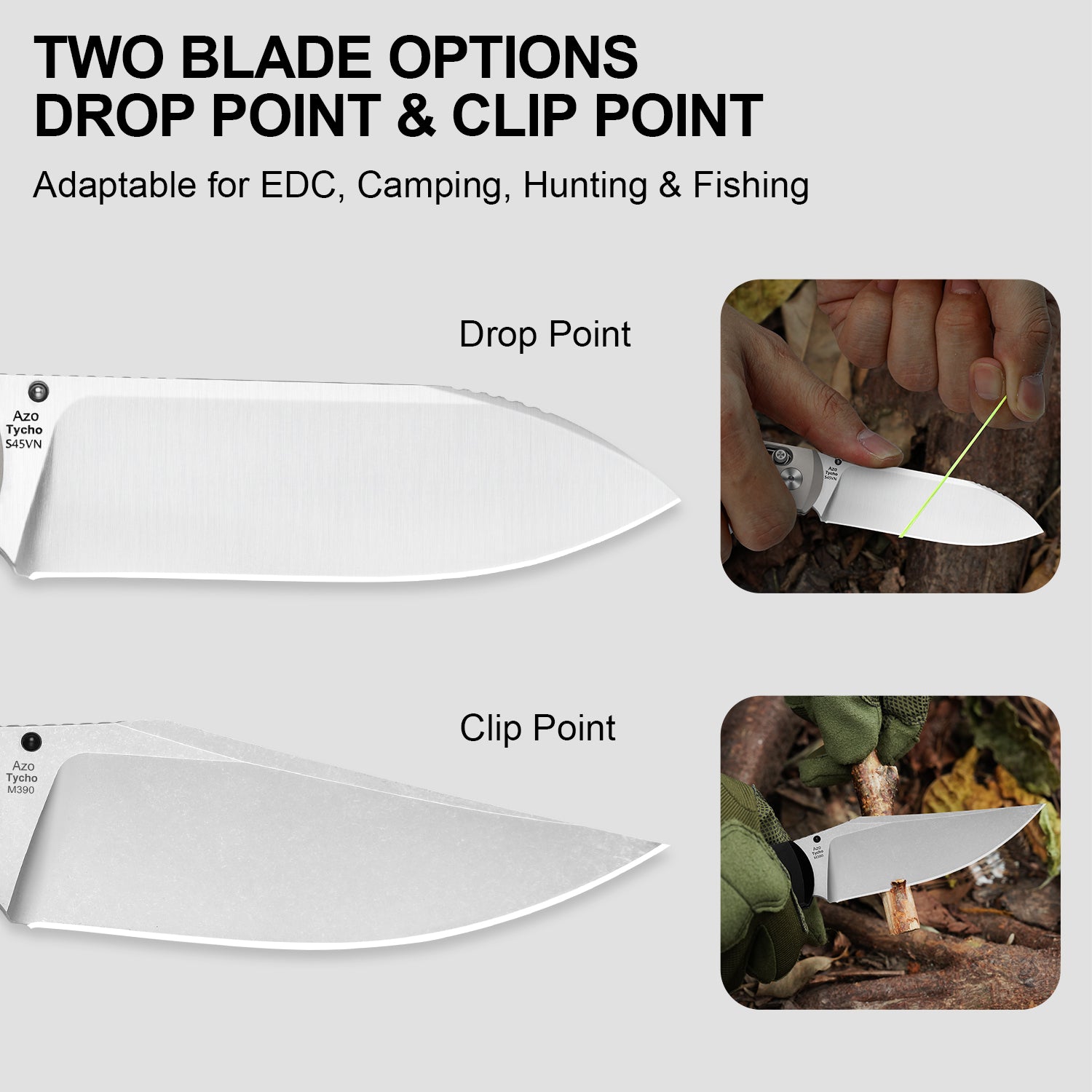 Tycho | S45VN | Titanium & Mkuruti Wood | Ki4761A1