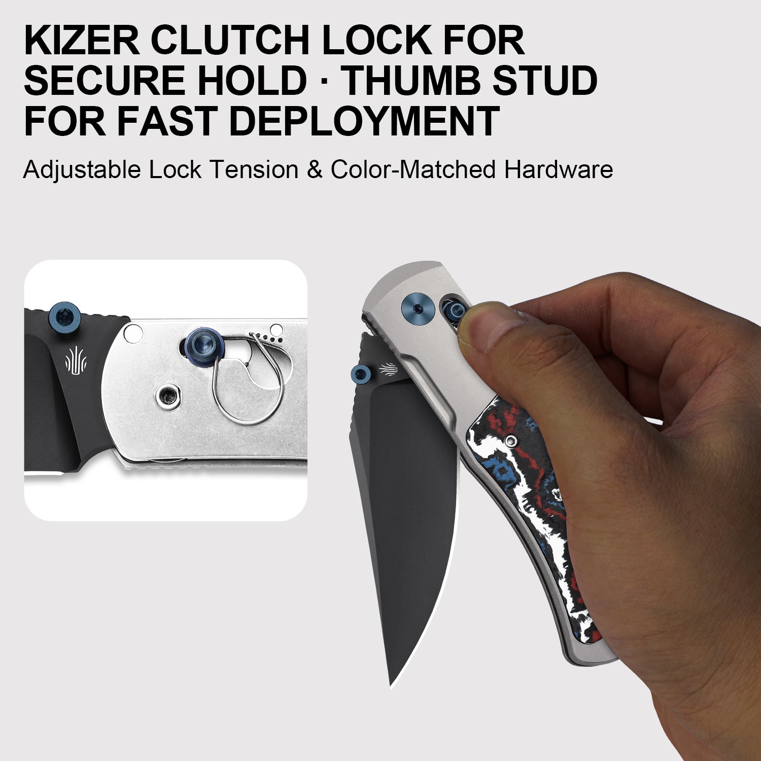 Tycho | S45VN | Titanium & Fat Carbon | KizerB™ 4761A3