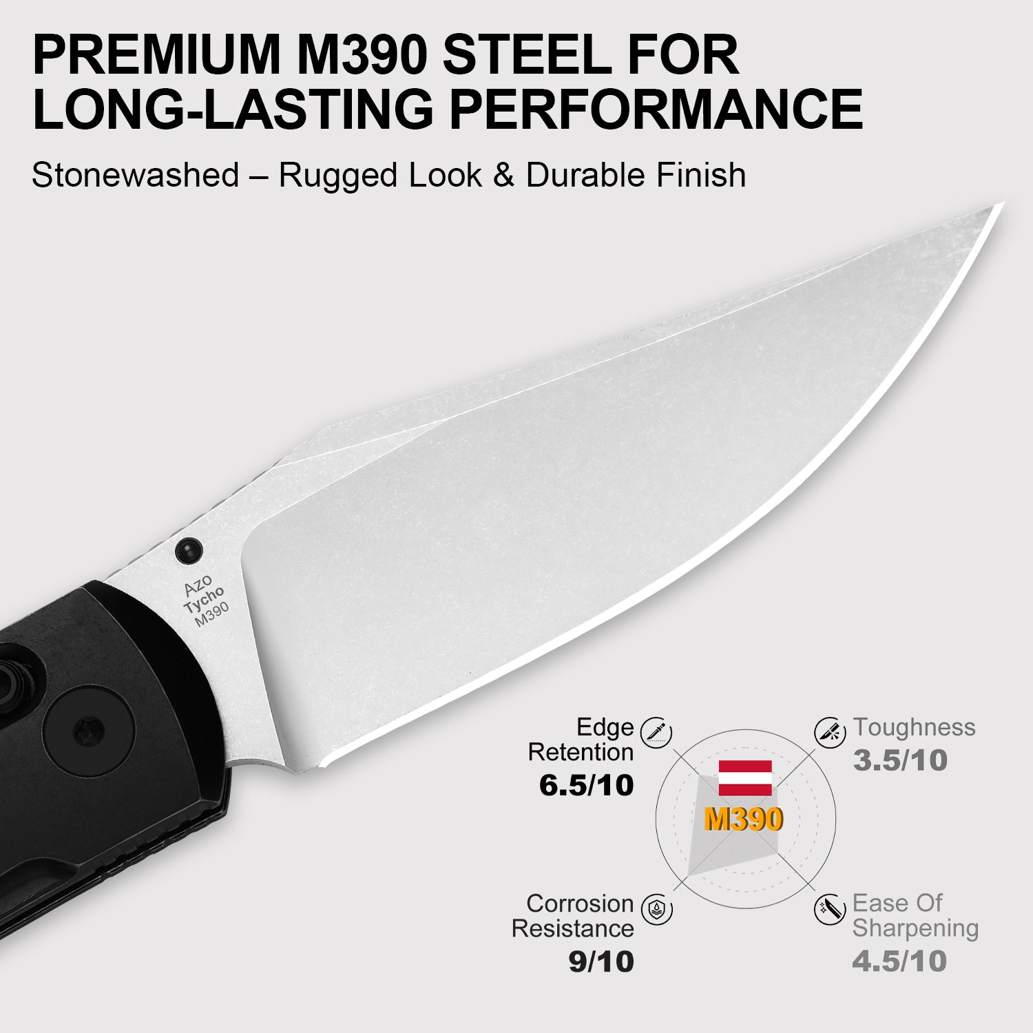 Tycho | M390 | Titanium & Carbon Fiber | Ki4761A4