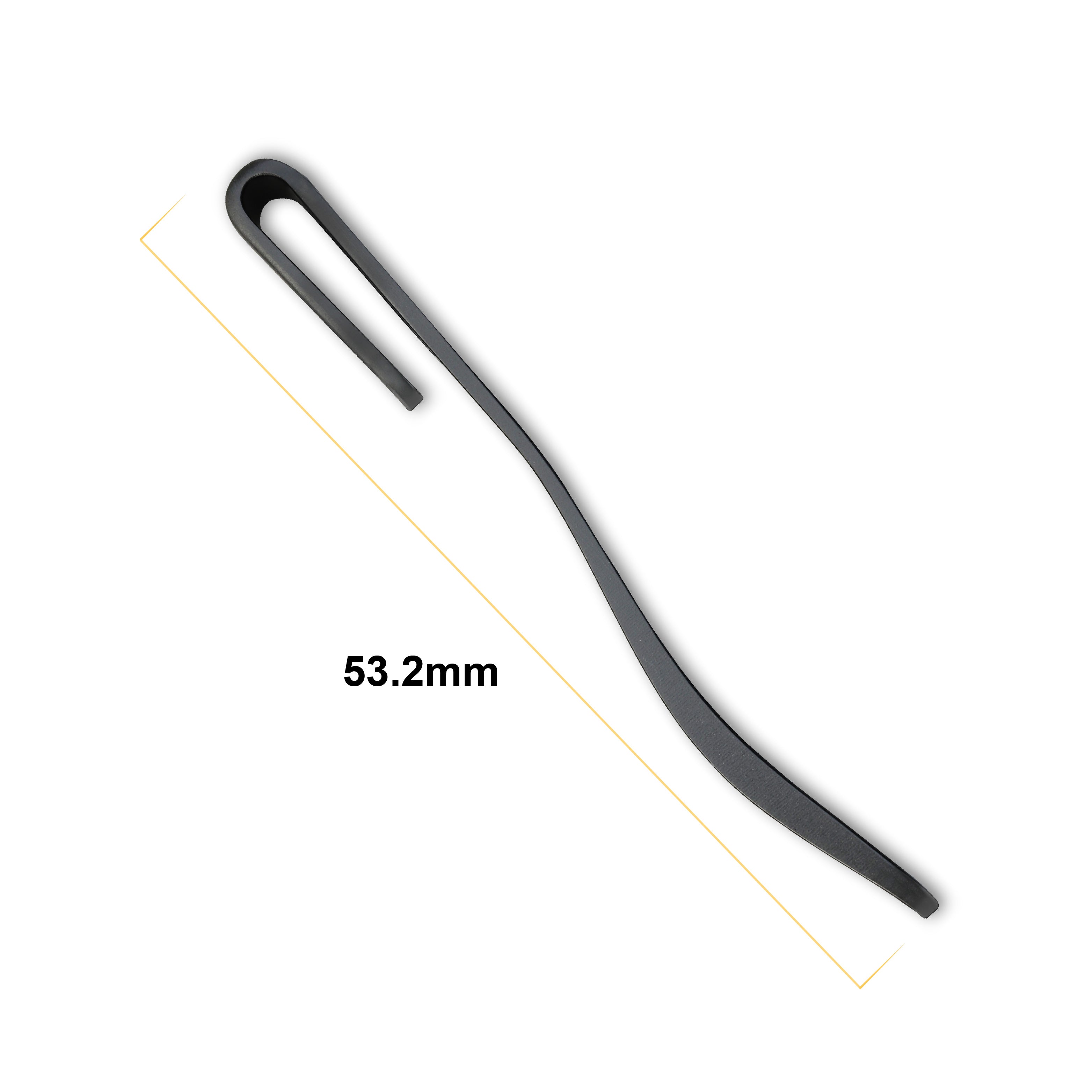 Kizer Titanium Pocket Clip with Screws for Folding Knives KS201 (Black)