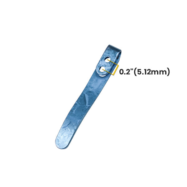 Kizer Titanium Oxidation Crystals Pocket Clip with Screws For Folding Knives KS501 (Blue)