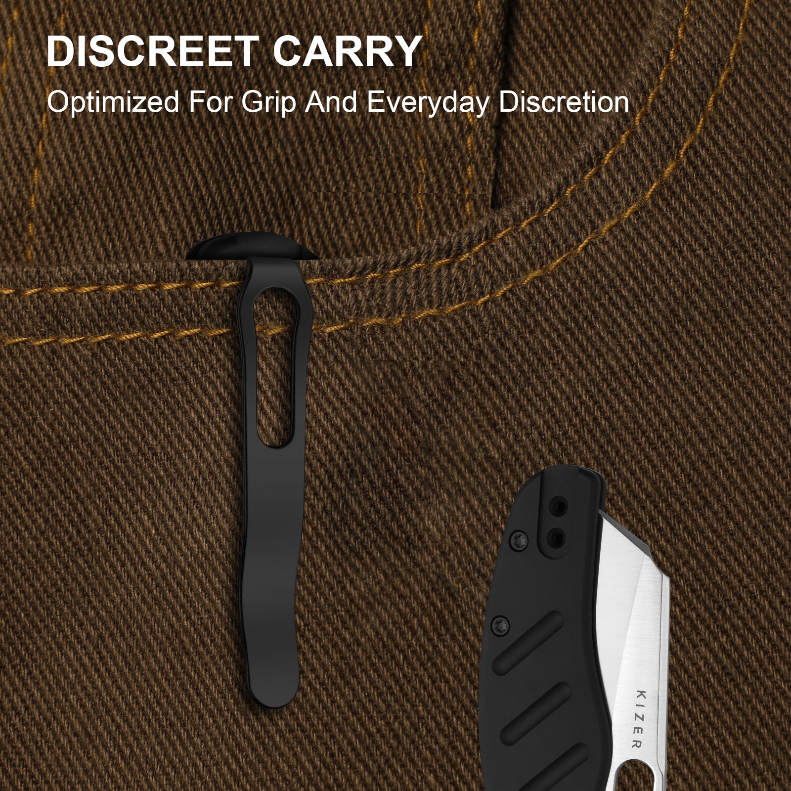 Sheepdog® Knives C01C | Kizer Button Liner Lock™ | ELMAX | Aluminum | KizerB™ 3488.29BSA1