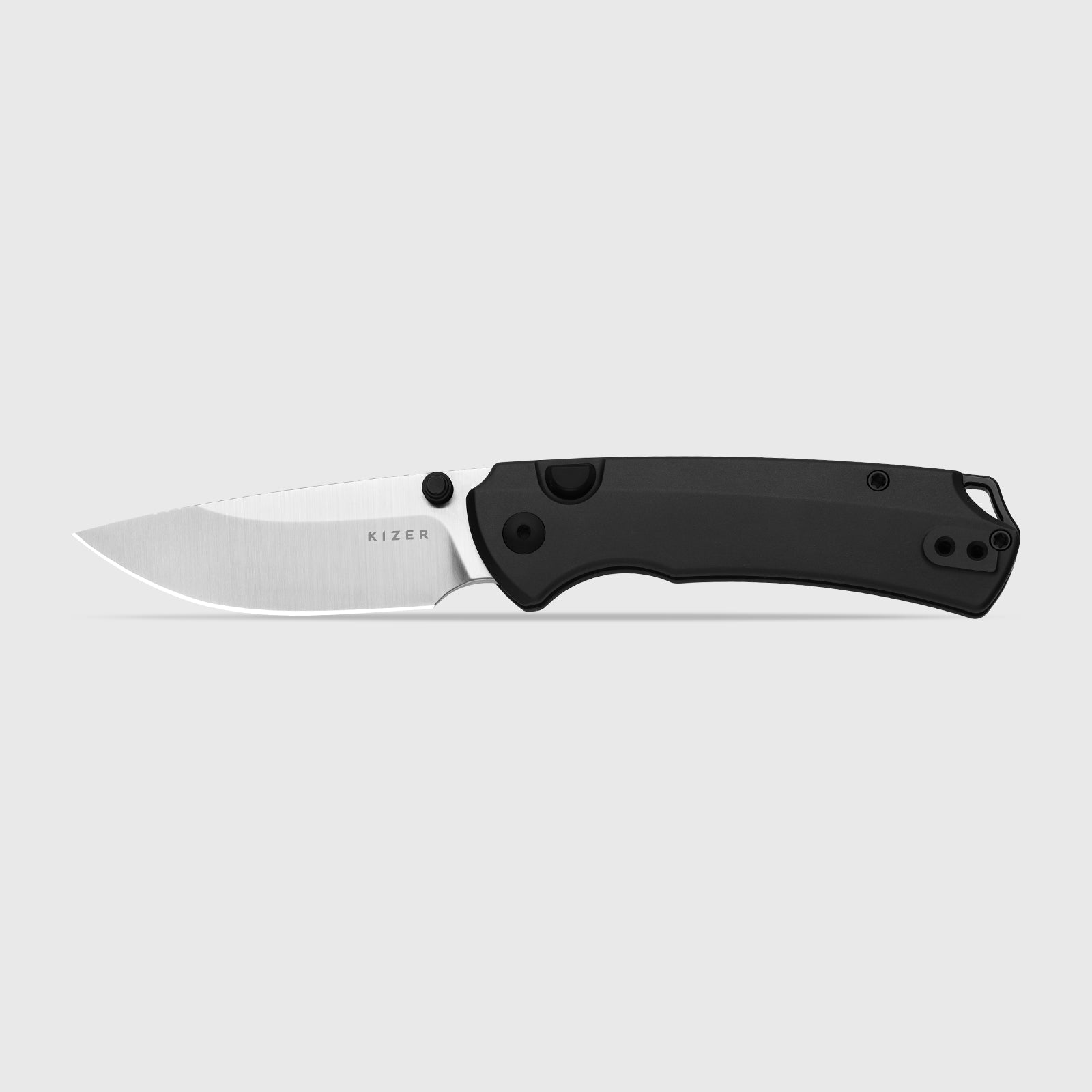 T1 BD | Kizer Button Liner Lock™ | Elmax with DLC | Aluminum Handle | KizerB™ 3490.2BDA1
