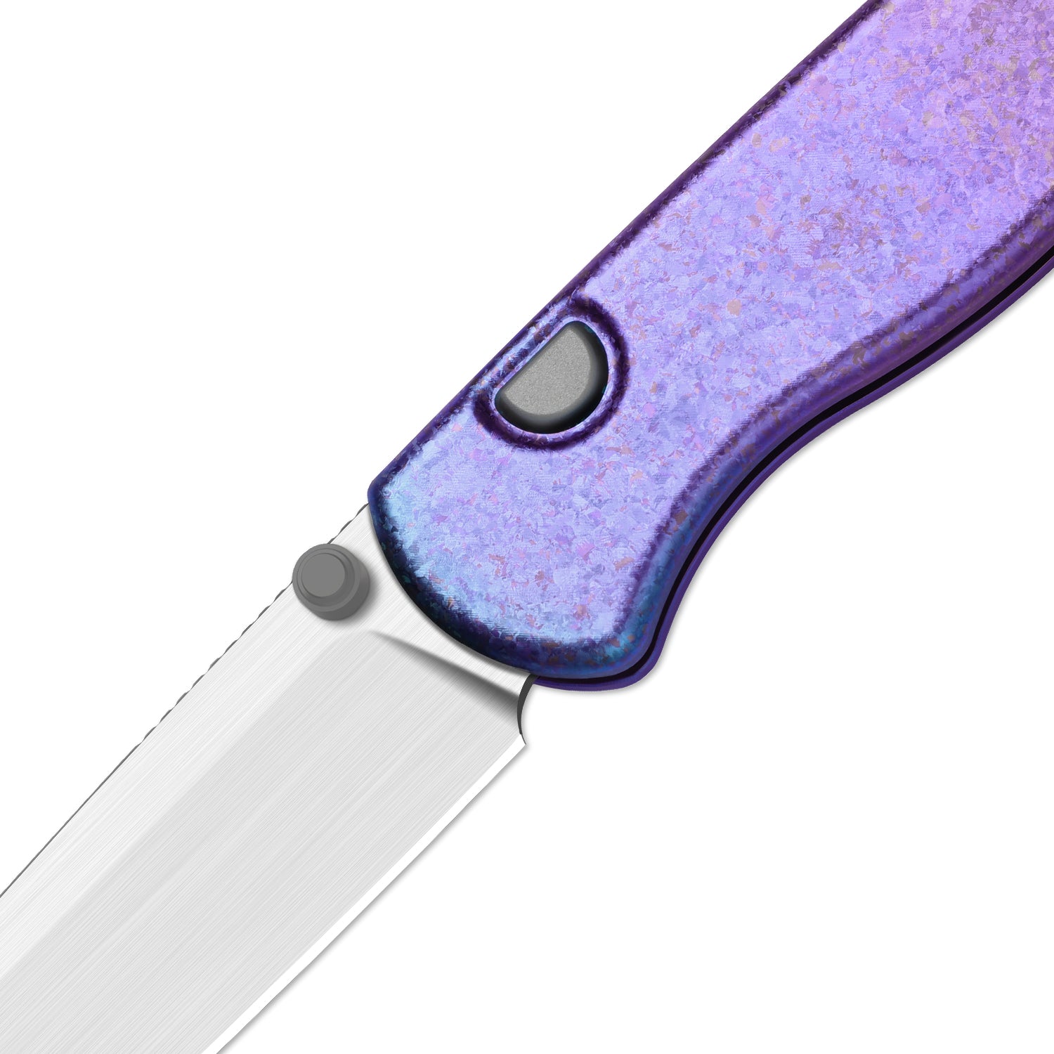 Drop Bear® Zero | Kizer Button Liner Lock™ | Elmax + Hand-Brushed + Hollow Grind | Crystallized Titanium | KizerB™ 3619BDA5