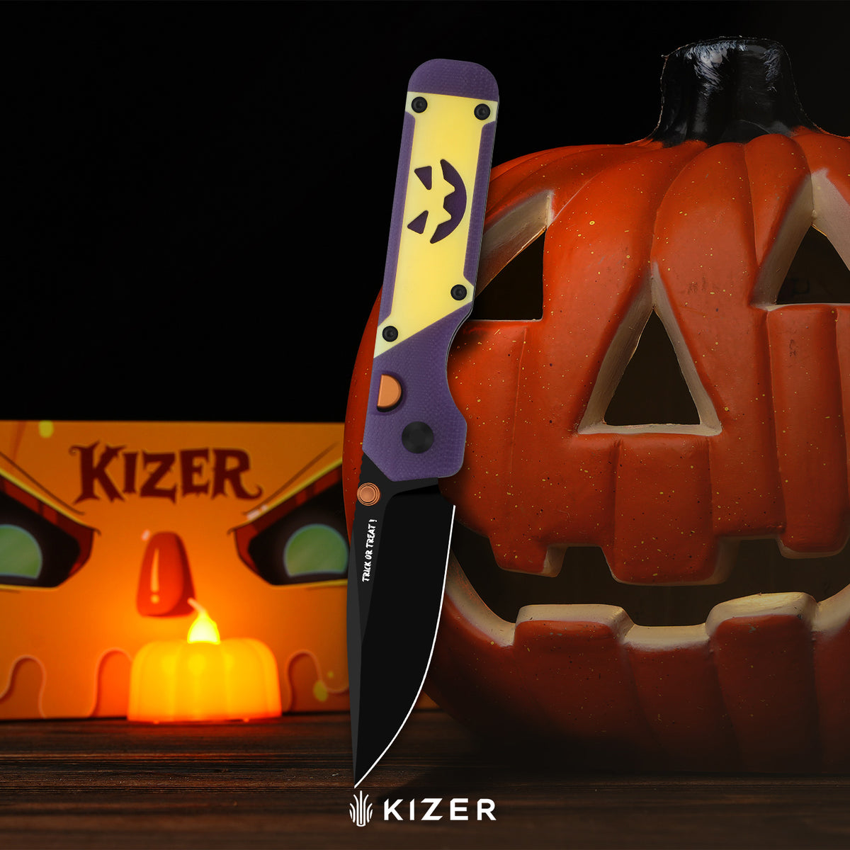 Halloween | Militaw 3.1 | M390 | Dual-Color GID G10 Handle | KizerB™ 3634.31BDHW1 | Halloween Special Edition