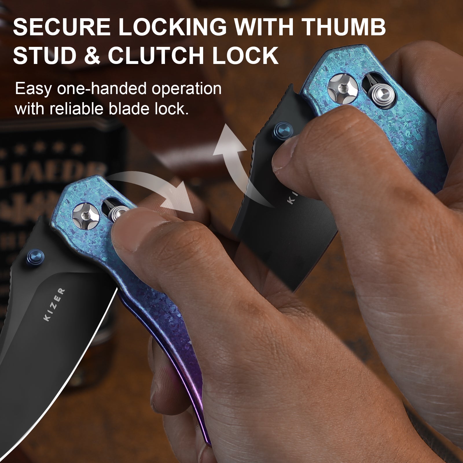 Mini Bulldog | S45VN | Titanium & Crystallized Titanium | Ki3672SA1