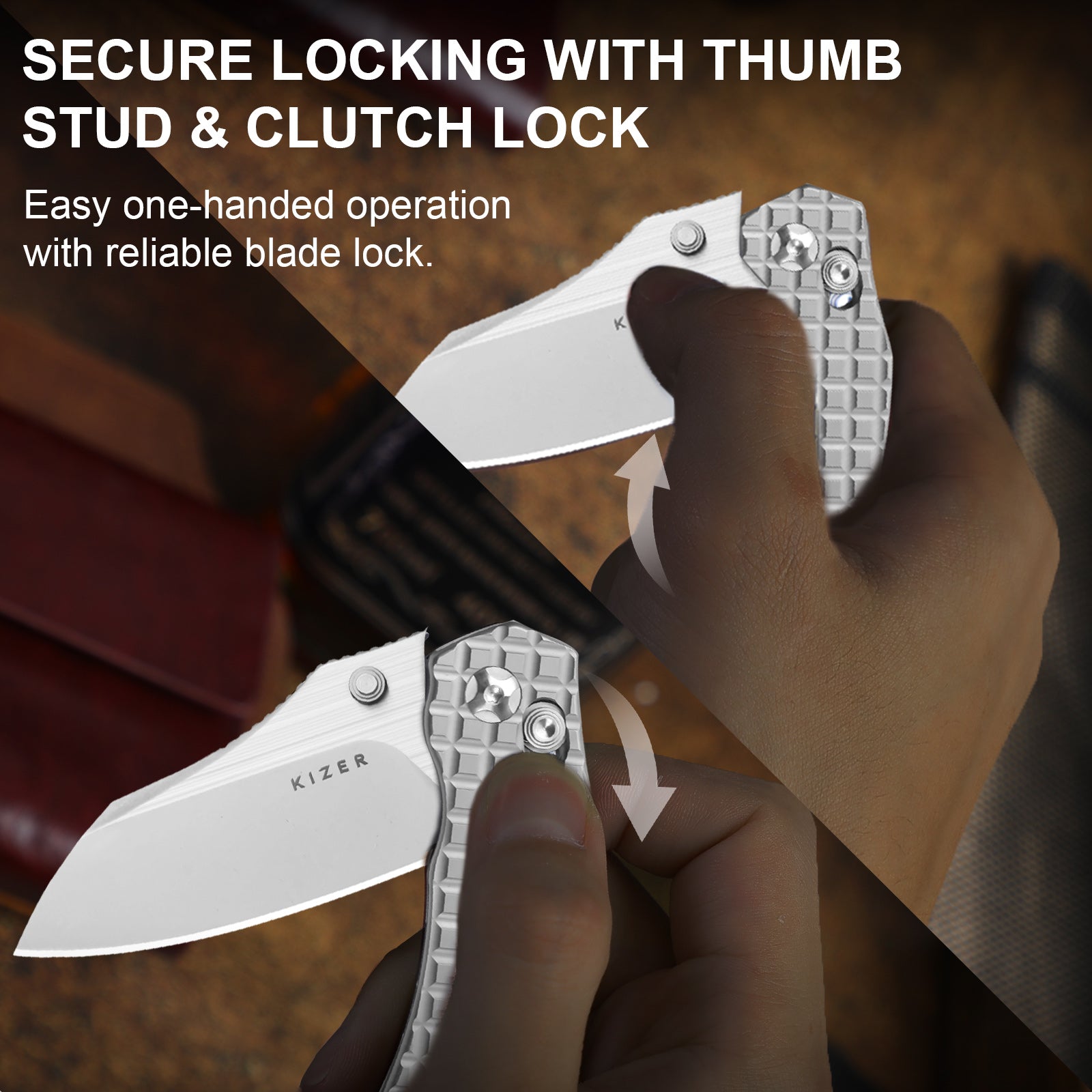 Mini Bulldog | S45VN | Titanium | KizerB™ 3672SA2