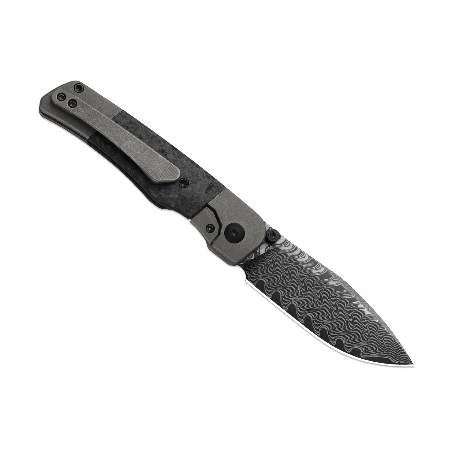 Coywolf | Damascus | Titanium & Carbon Fiber | Frame Lock | KizerB™ 3685A1