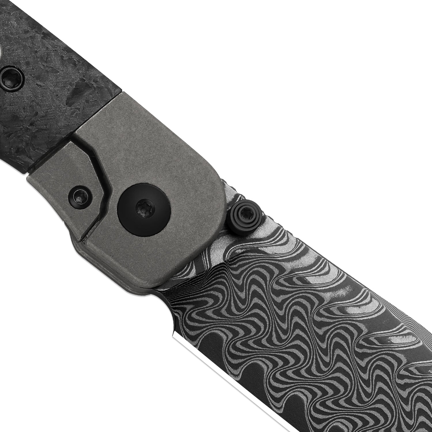 Coywolf | Damascus | Titanium & Carbon Fiber | Frame Lock | KizerB™ 3685A1