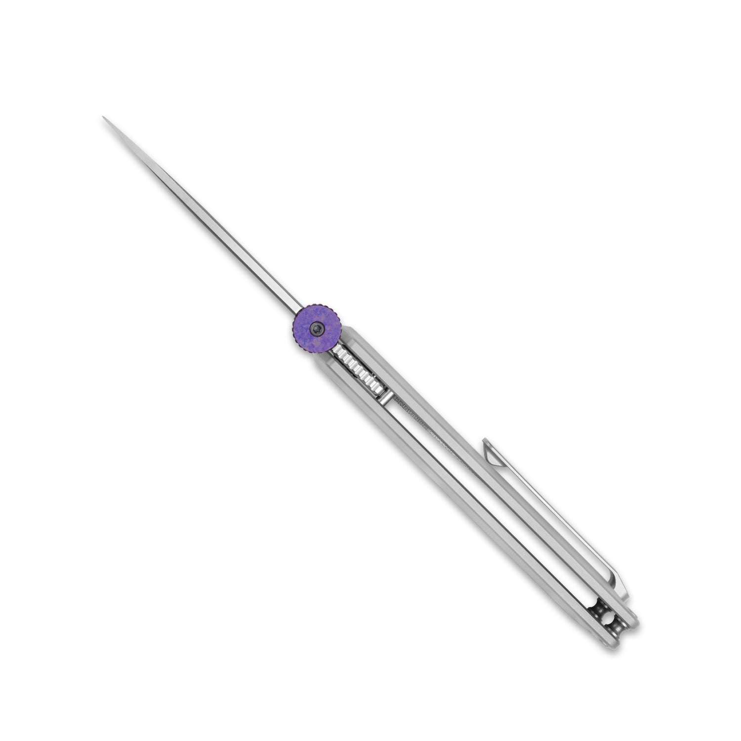 Quoll | S45VN | Titanium & Crystallized Titanium | Stonewashed | KizerB™ 3733A2