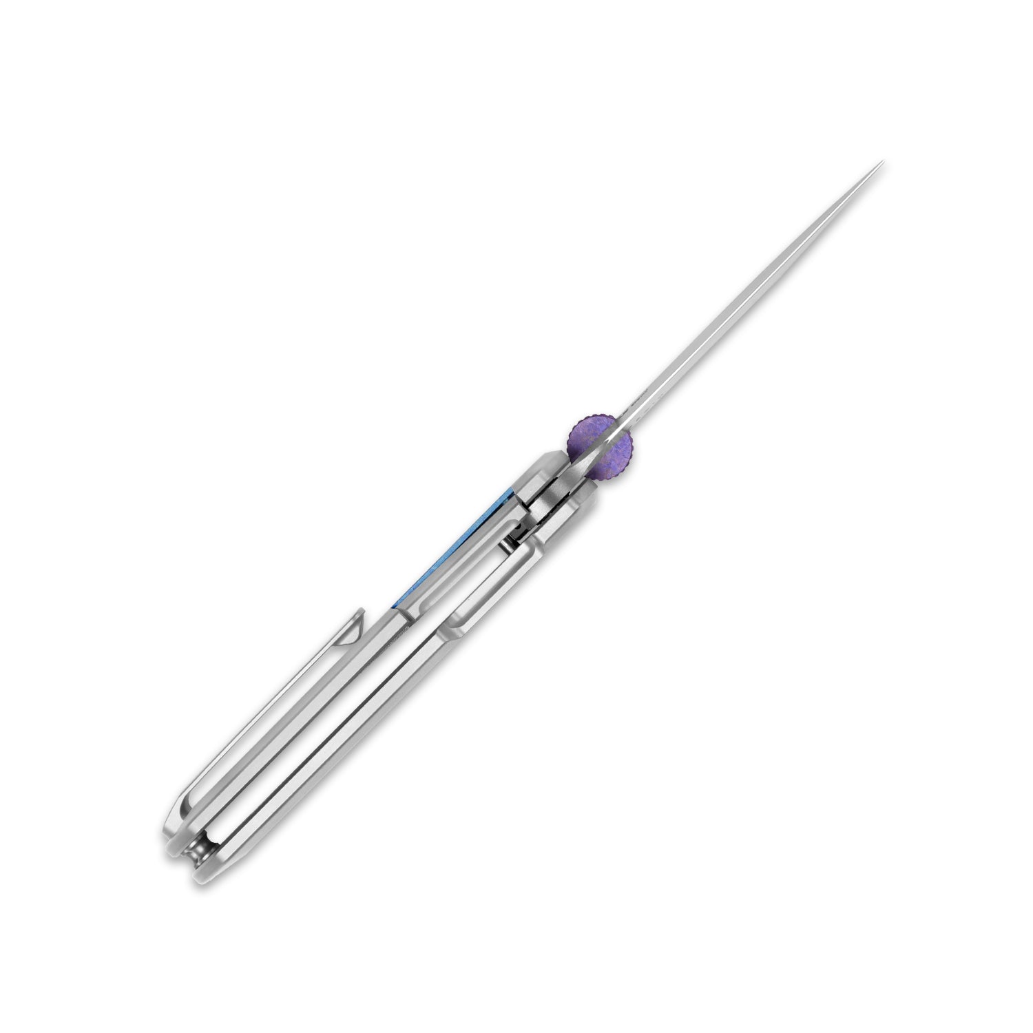 Quoll | S45VN | Titanium & Crystallized Titanium | Stonewashed | KizerB™ 3733A2