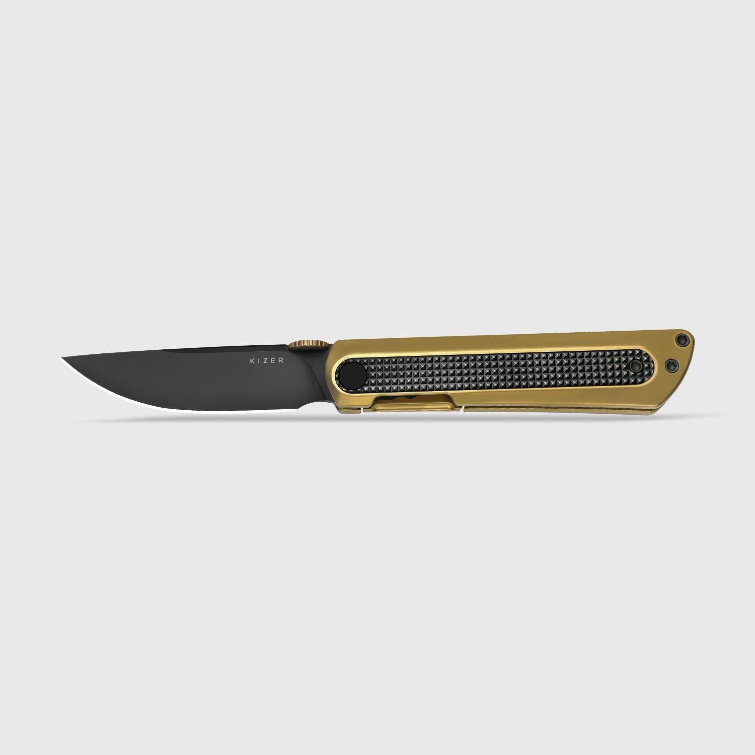 Quoll | S45VN | Titanium & Zirconium | Brushed | Matte DLC.Ultra | KizerB™ 3733A4