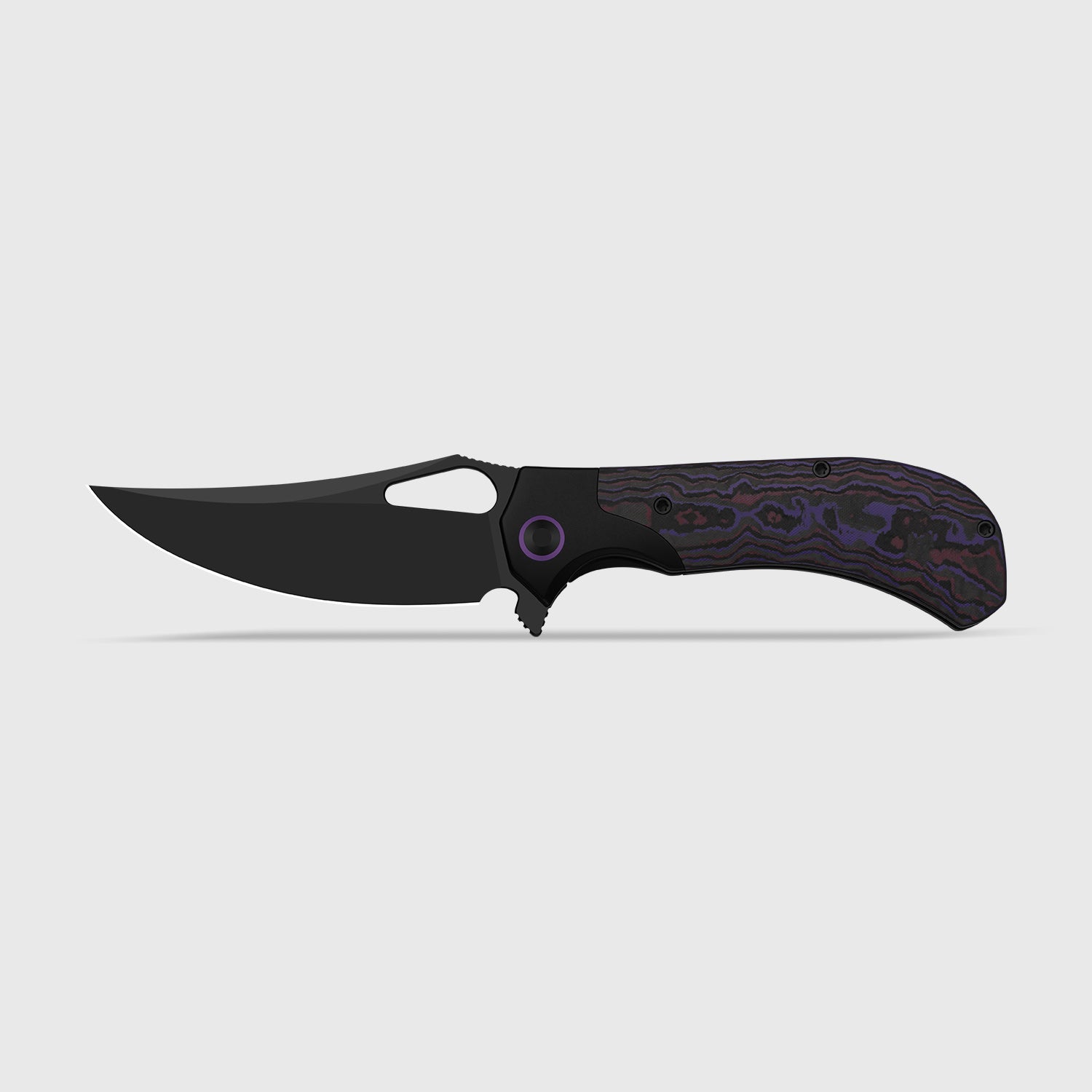 Cyclone | Frame Lock | Titanium & Fatcarbon Purple Haze | S35VN+Matte