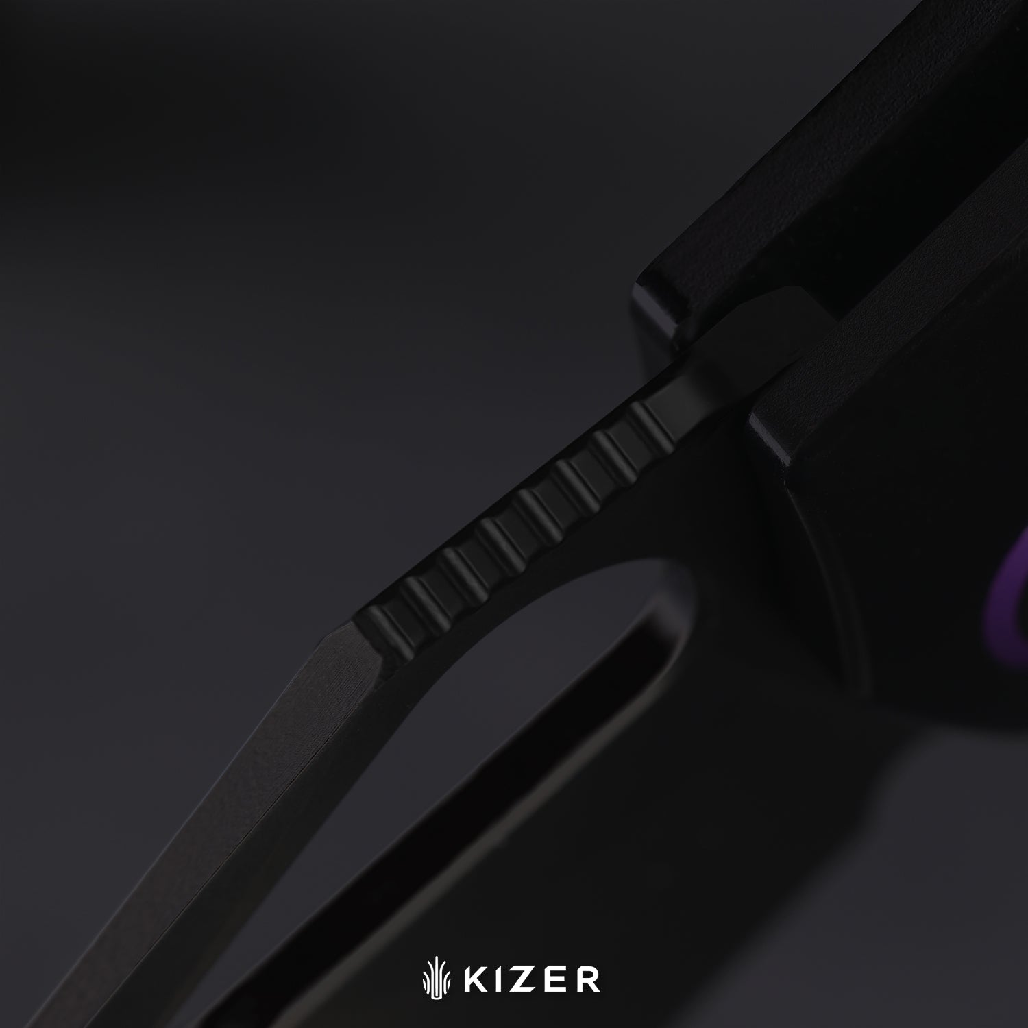 Cyclone | Frame Lock | Titanium & Fatcarbon Purple Haze | S35VN+Matte DLC Ultra | KizerB™ 3734A1