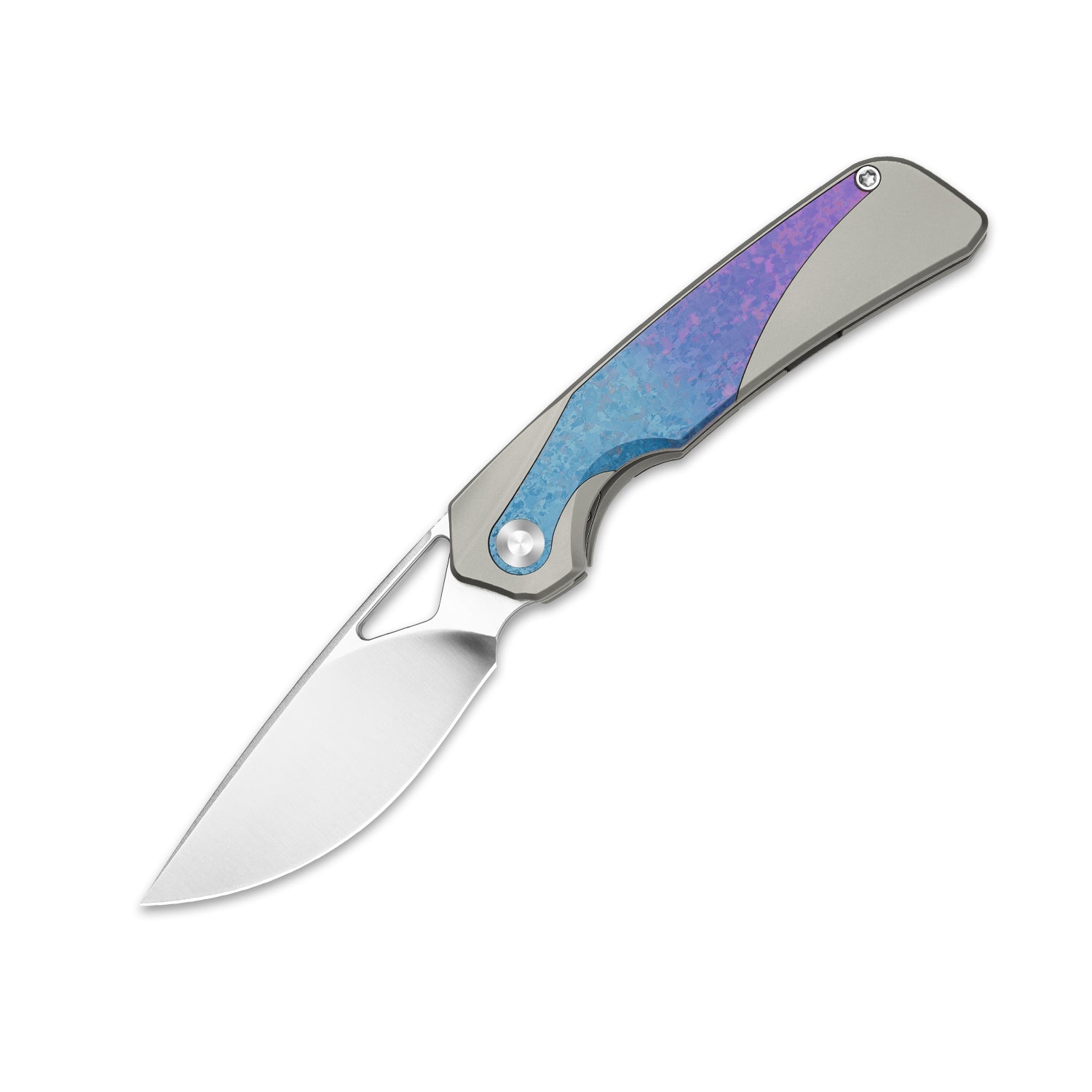 Topsail | S45VN | Titanium & Crystallized Titanium | Front Flipper | KizerB™ 3735A1