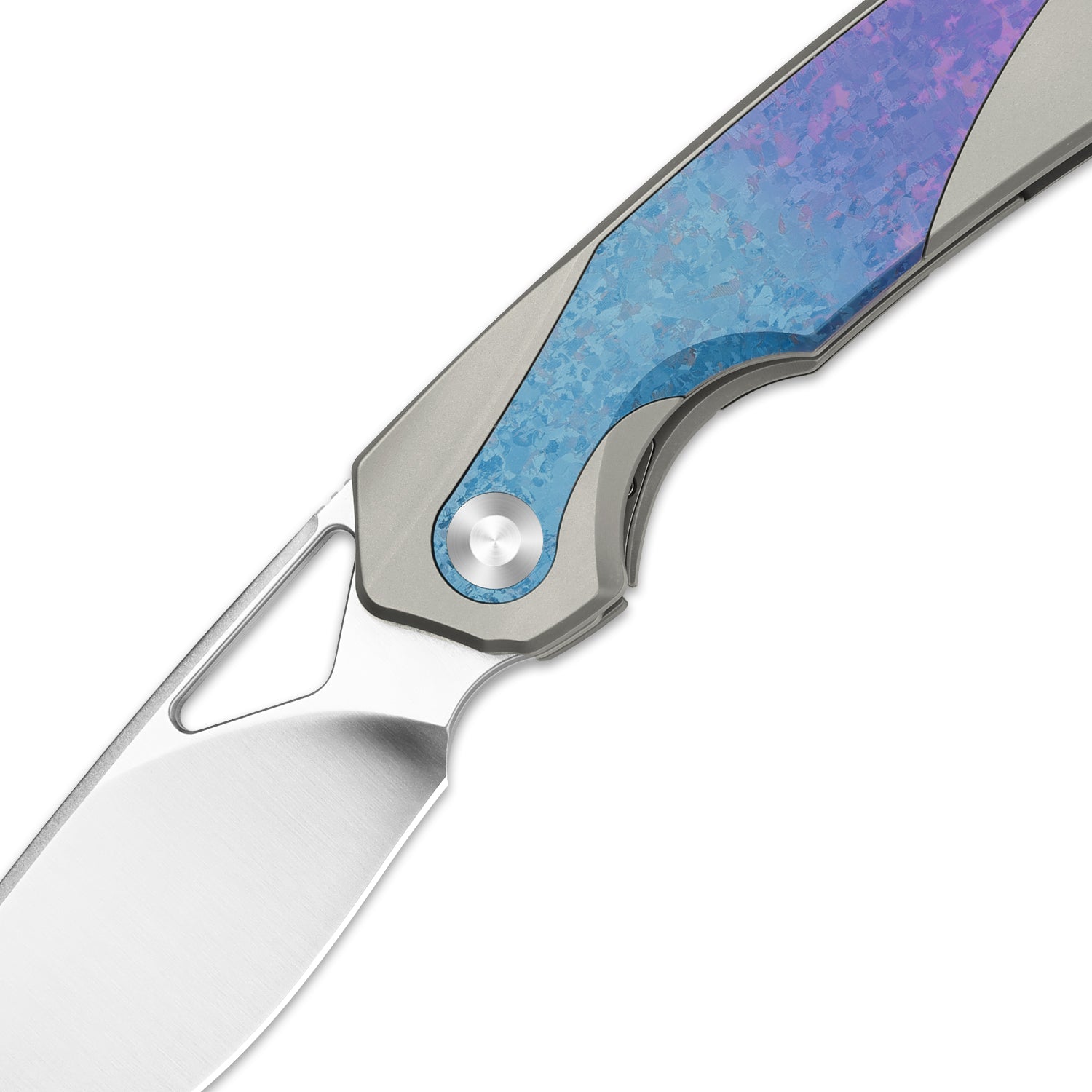 Topsail | S45VN | Titanium & Crystallized Titanium | Front Flipper | KizerB™ 3735A1