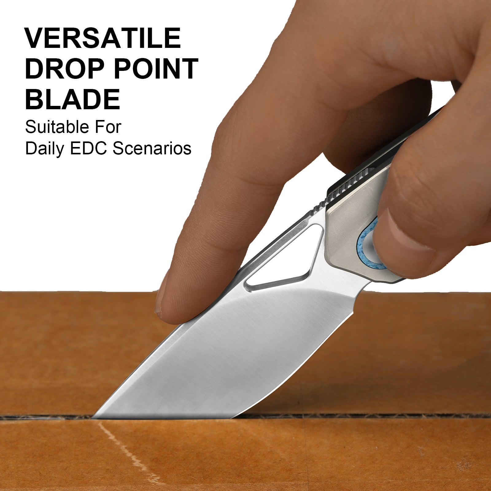 Topsail | S45VN | Titanium & Crystallized Titanium | Front Flipper | Ki3735A1