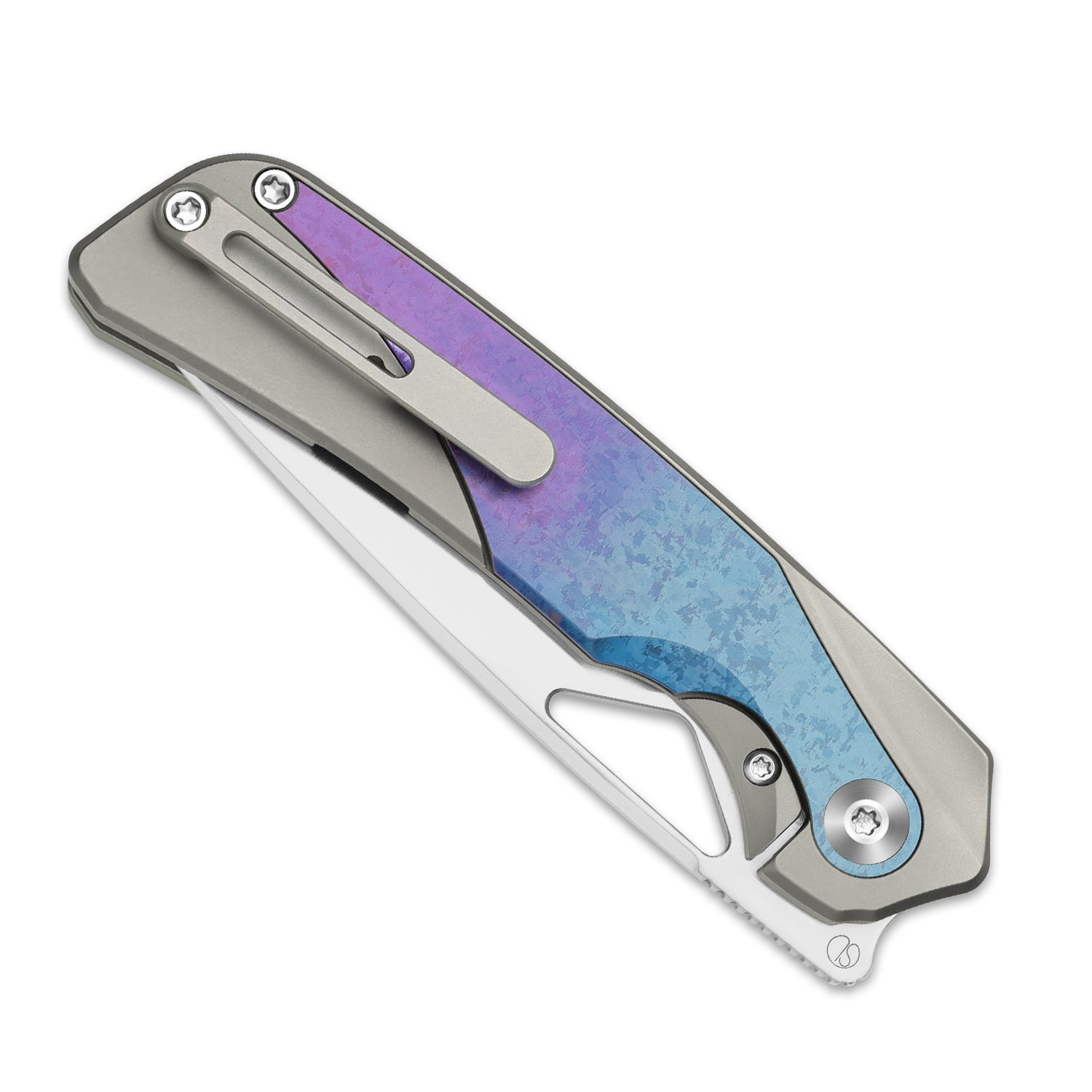 Topsail | S45VN | Titanium & Crystallized Titanium | Front Flipper | KizerB™ 3735A1