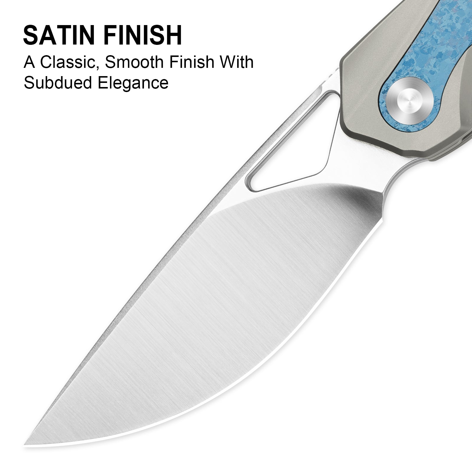 Topsail | S45VN | Titanium & Crystallized Titanium | Front Flipper | KizerB™ 3735A1