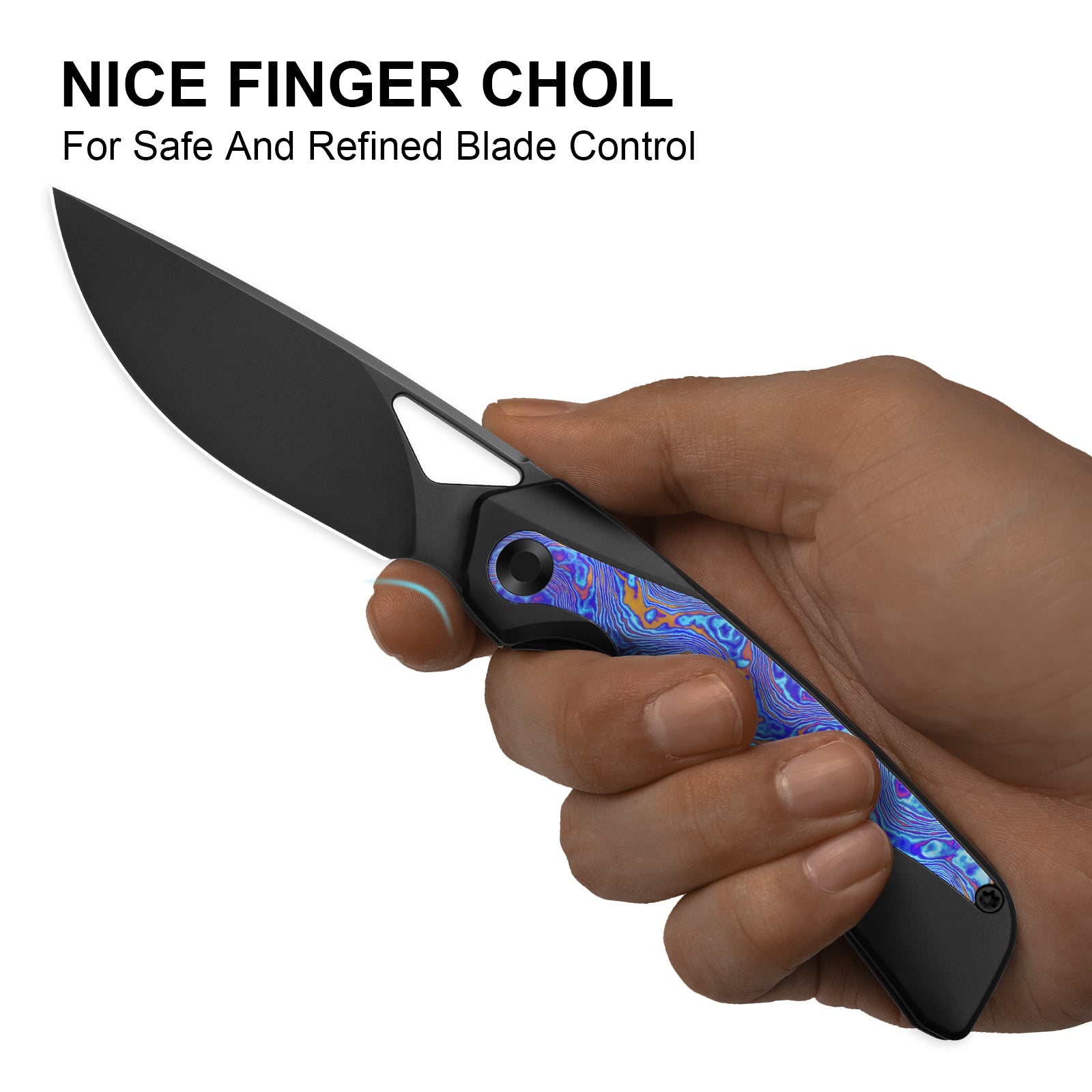 Topsail | S45VN | Titanium & Timascus | Matte DLC Ultra | Front Flipper | KizerB™ 3735A2