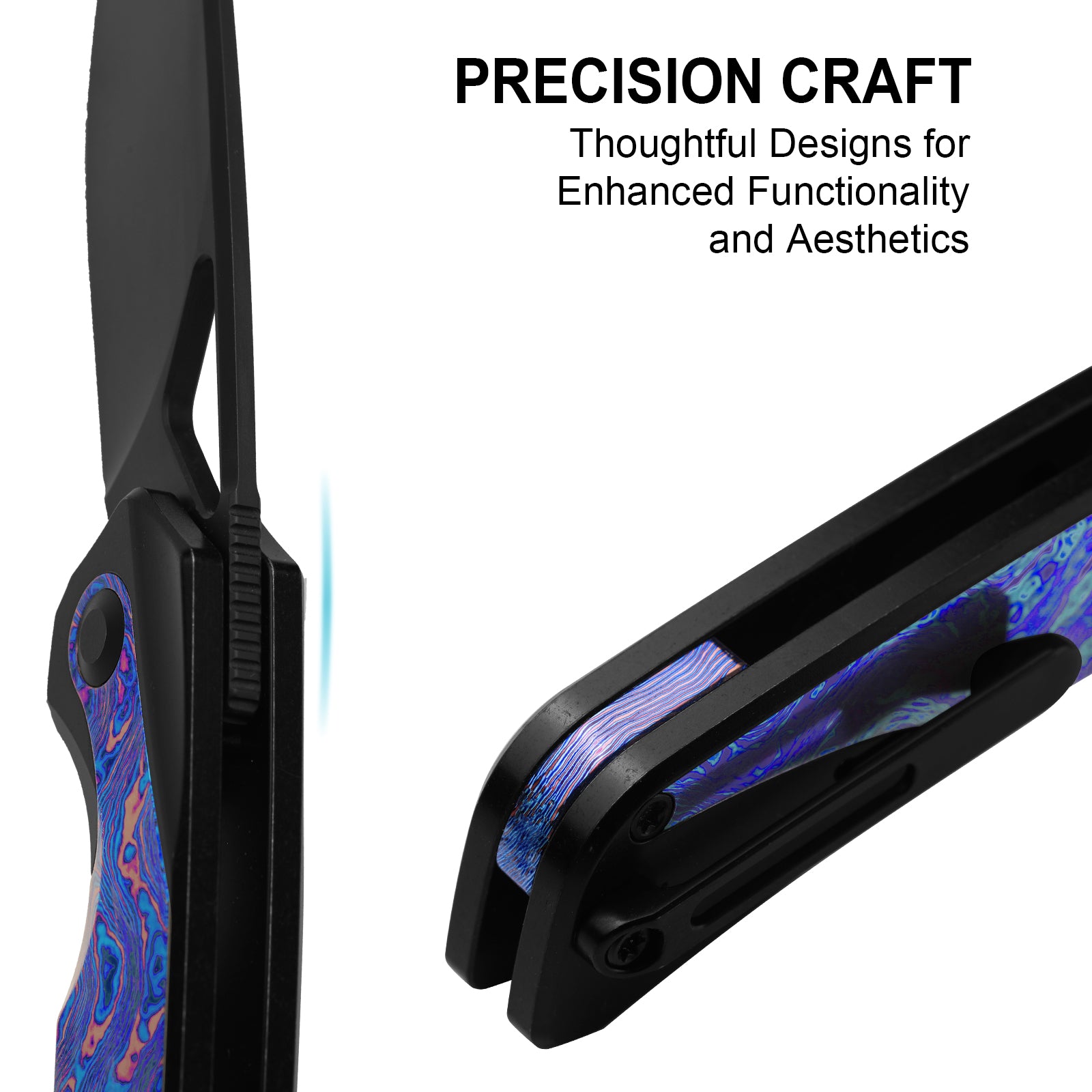 Topsail | S45VN | Titanium & Timascus | Matte DLC Ultra | Front Flipper | KizerB™ 3735A2