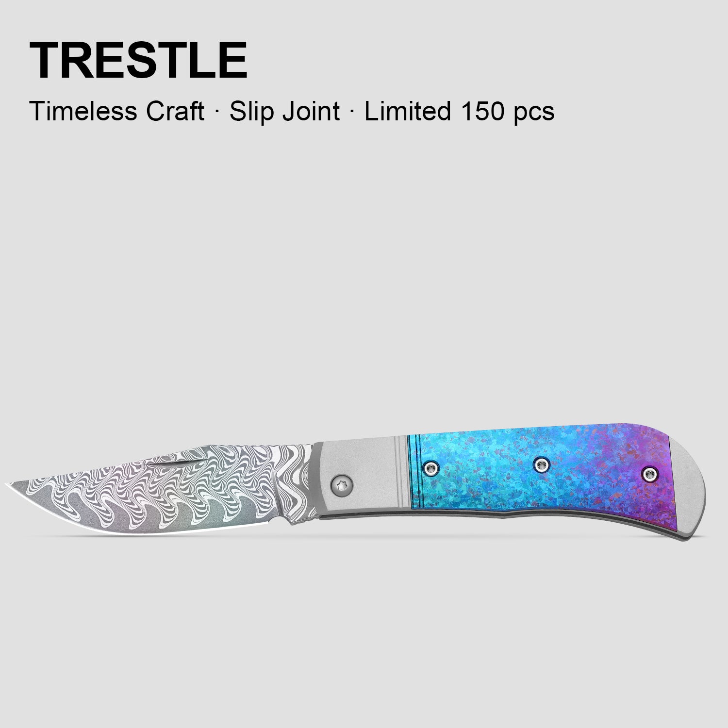 Trestle | Damascus | Aluminum & Crystallized Titanium | Ki3761A4 | Limited