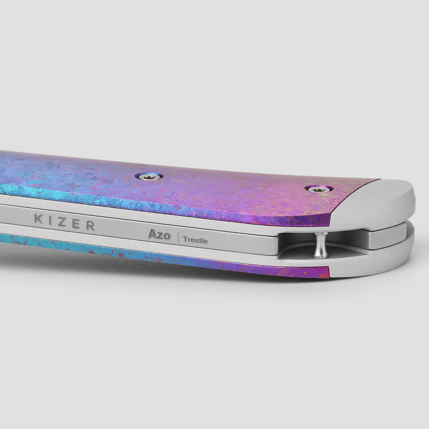 Trestle | Damascus | Aluminum & Crystallized Titanium | KizerB™ 3761A4 | Limited